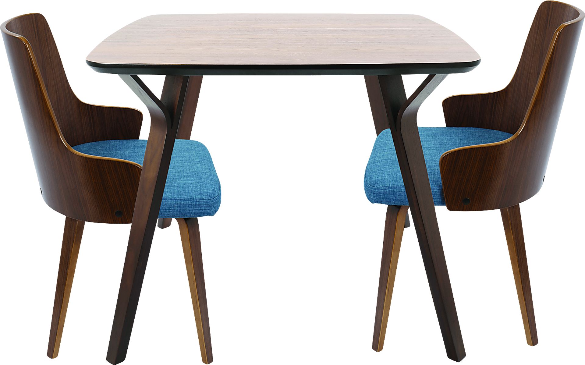 Krameria Walnut 3 Pc Square Dining Set - Image 2