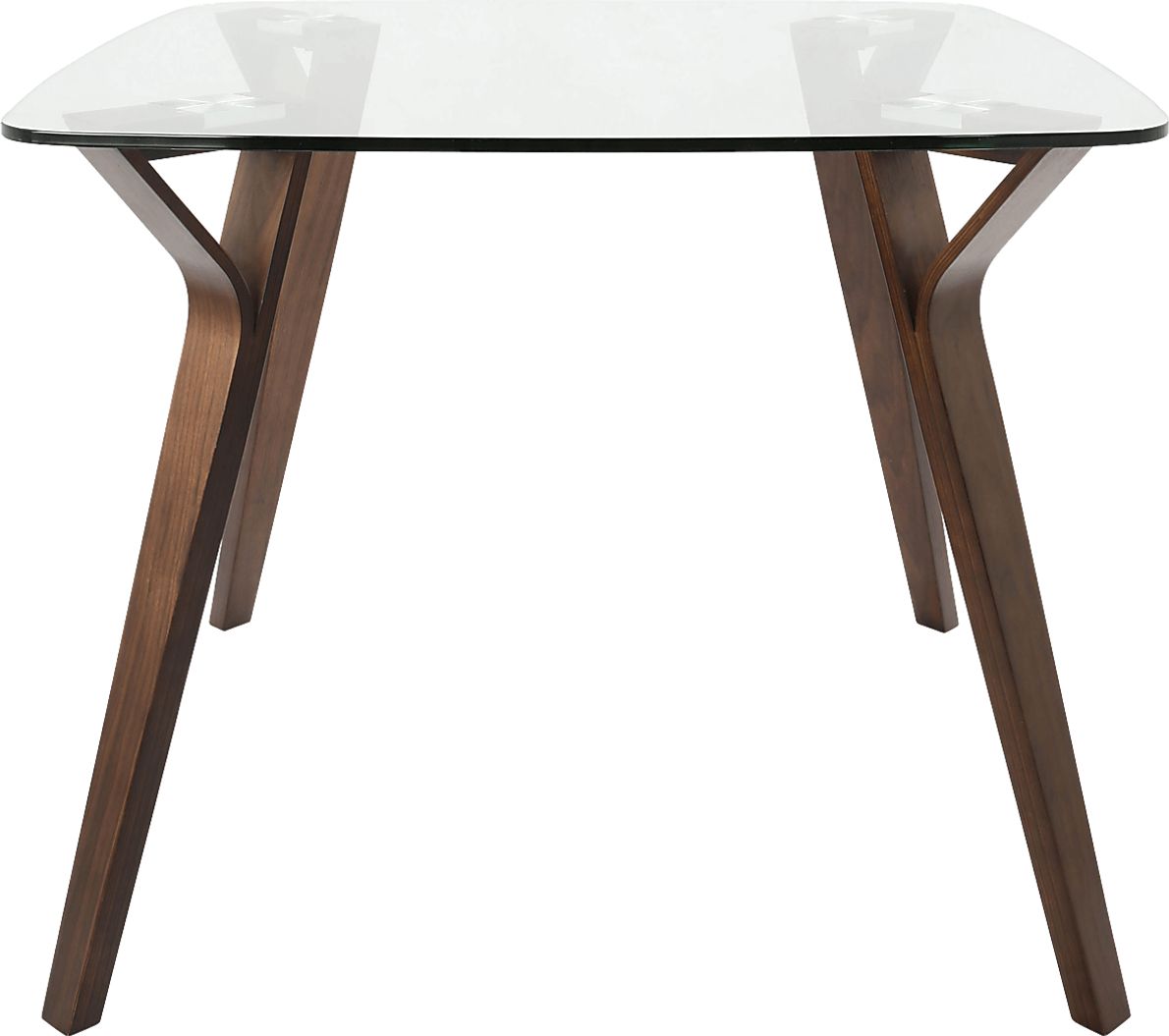 Krameria Walnut Glass Top Dining Table Rooms To Go