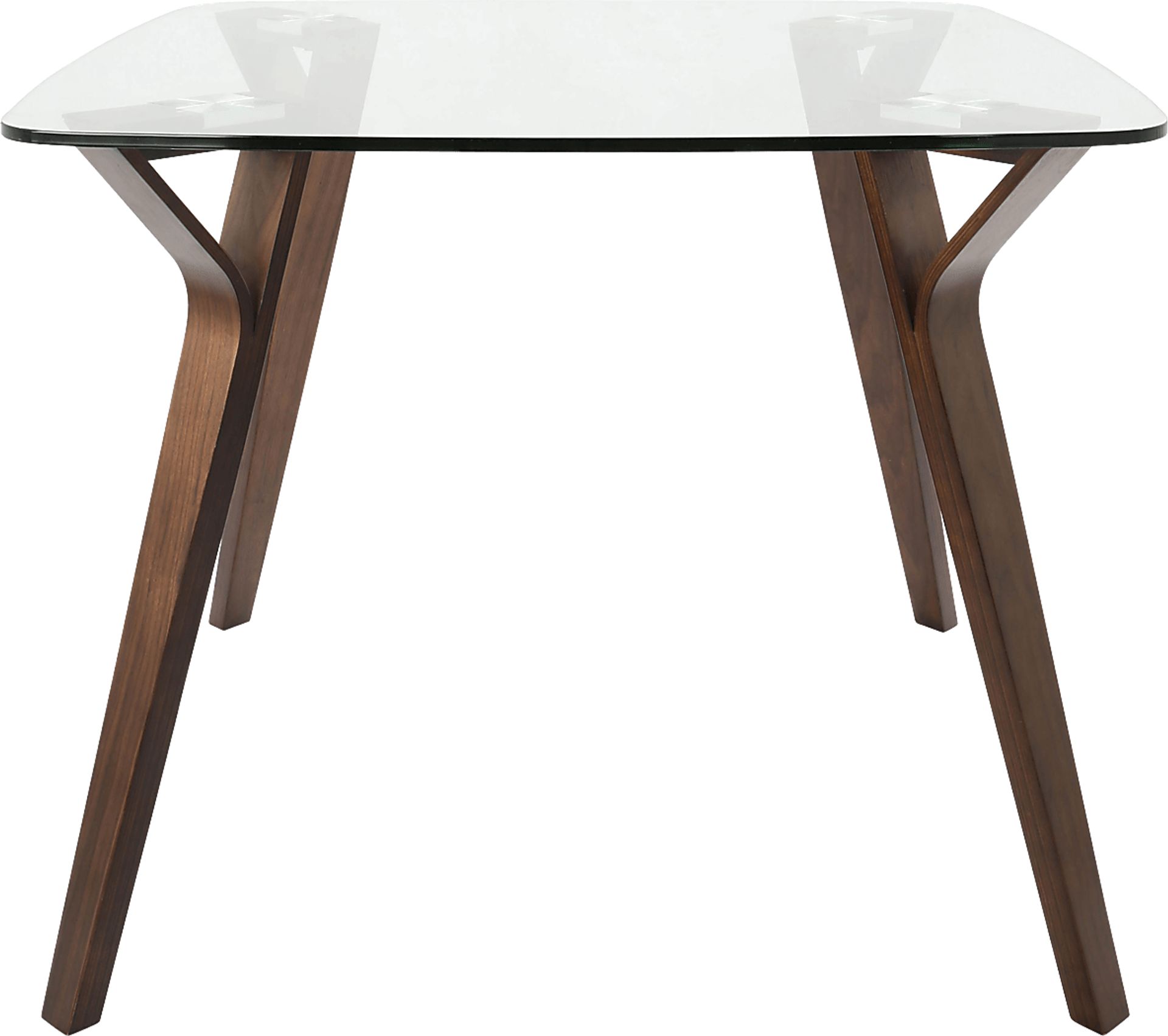 Krameria Walnut Glass Top Dining Table - Image 2