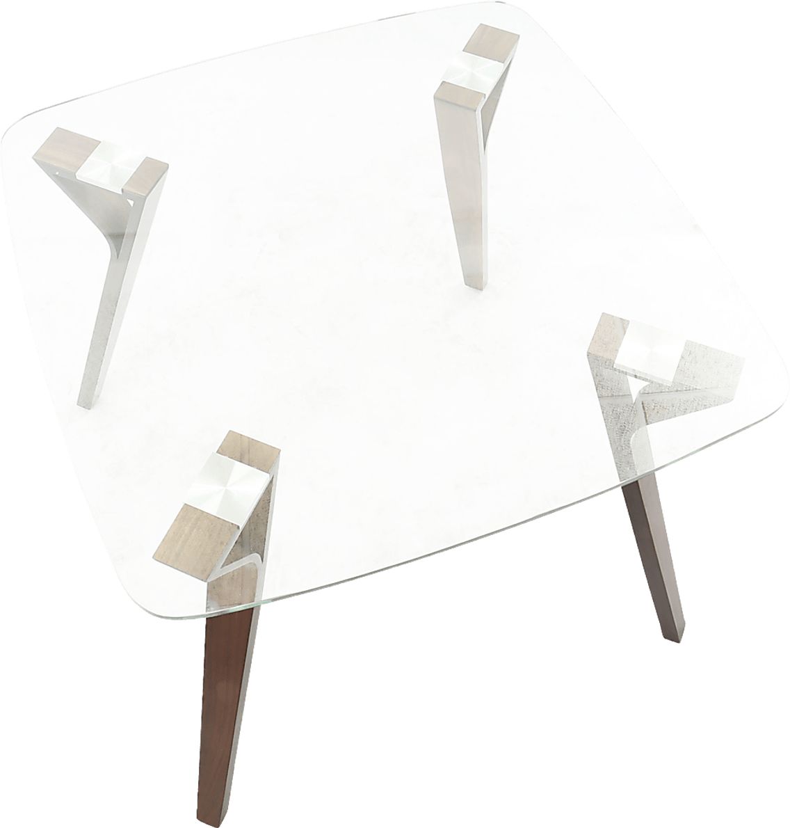 Krameria Walnut Glass Top Dining Table Rooms To Go