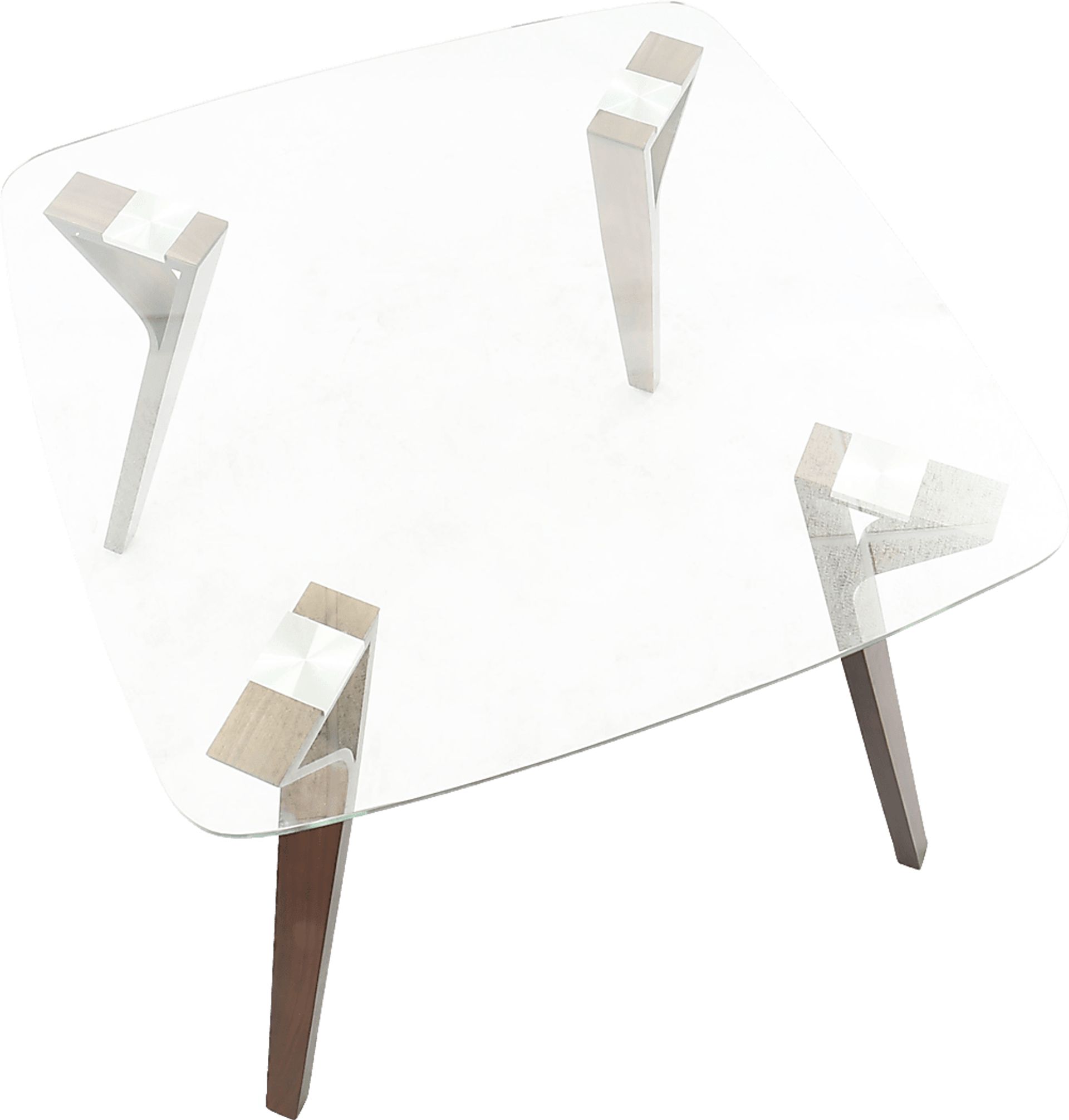 Krameria Walnut Glass Top Dining Table - Image 3