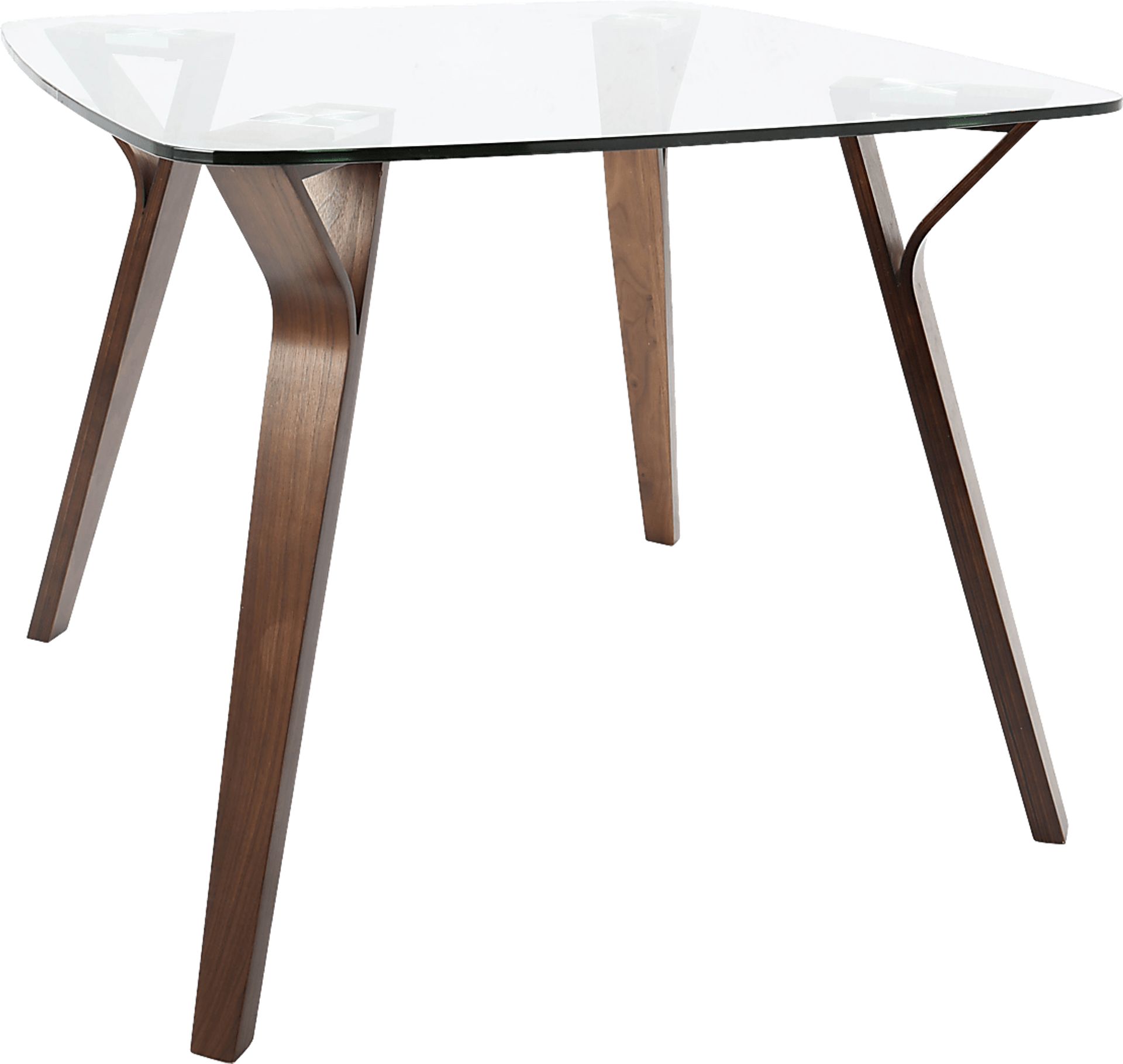 Krameria Walnut Glass Top Dining Table - Image 4