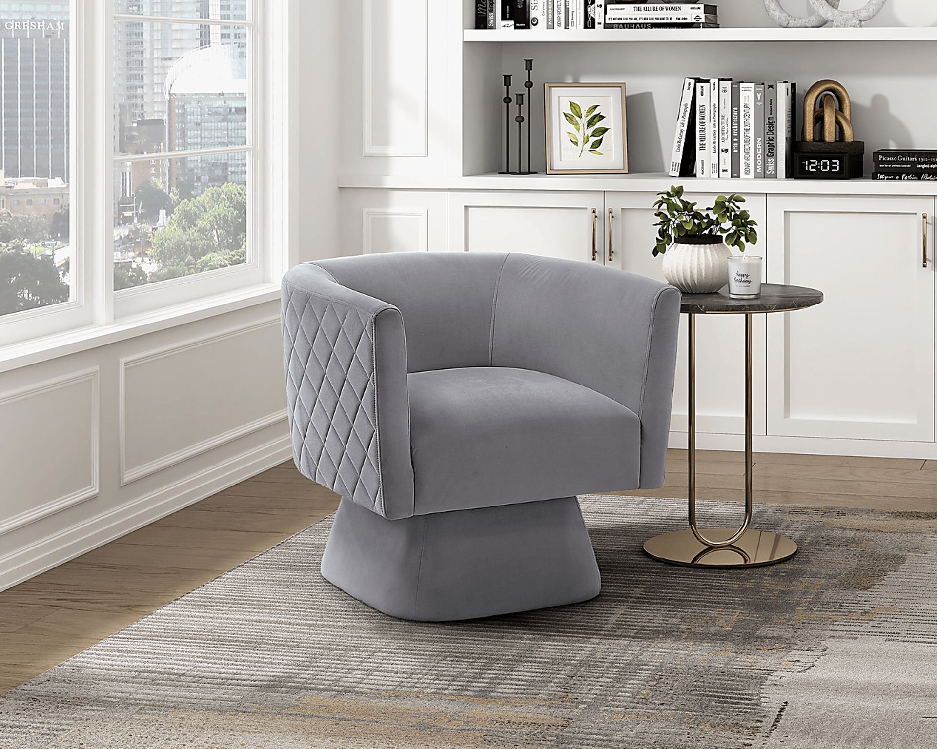 Krastin Gray Accent Chair - Image 2