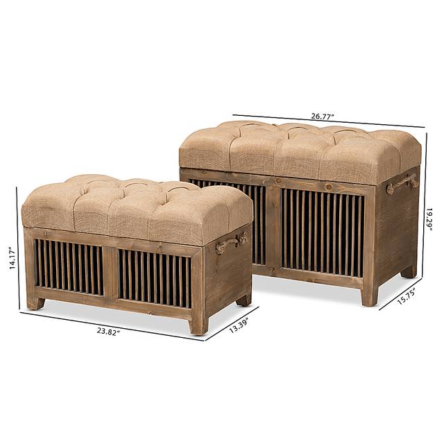 Kriscott Beige Ottoman, Set of 2 - Thumbnail - Image 15