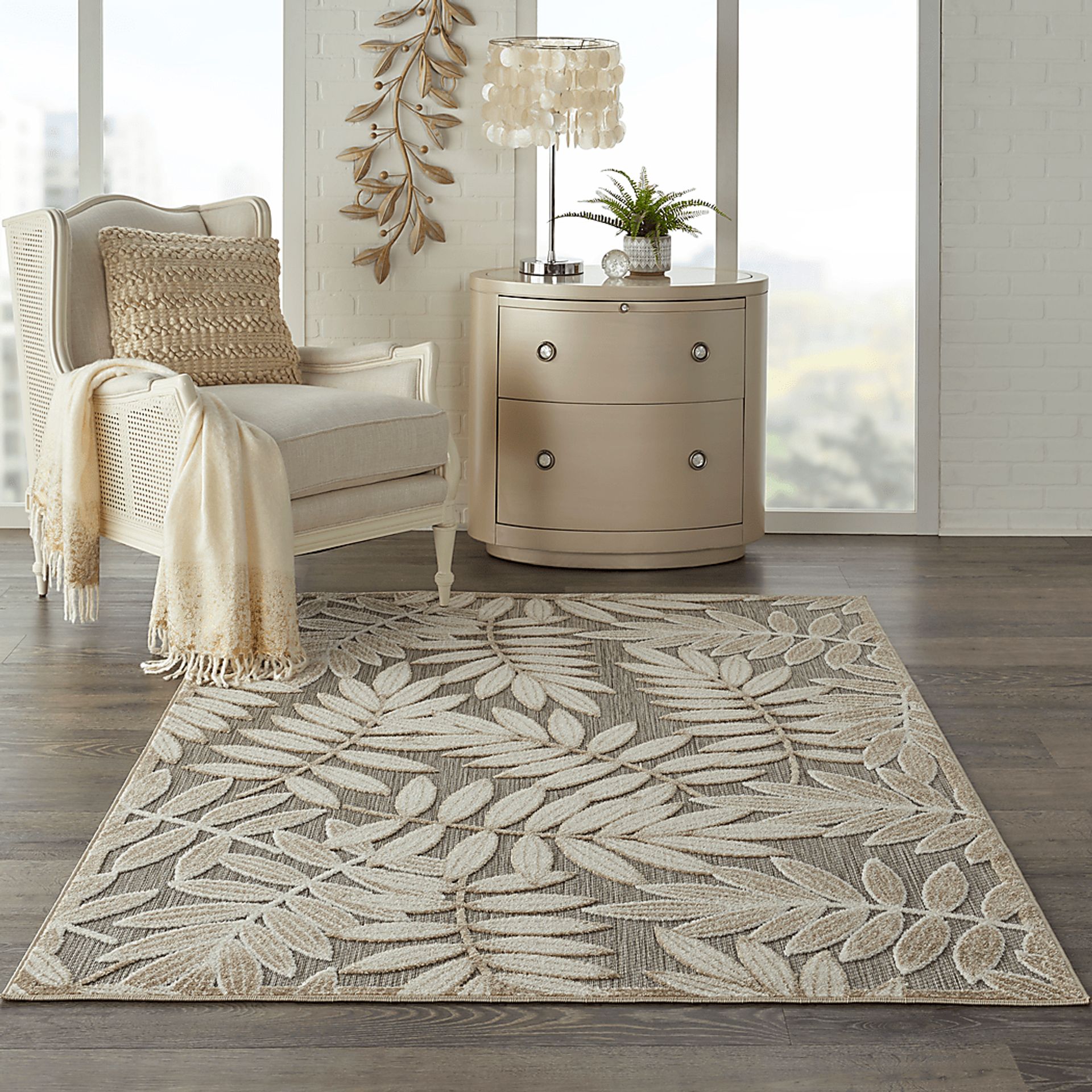 Krisiel Cream 8' x 11' Indoor/Outdoor Rug - Image 14