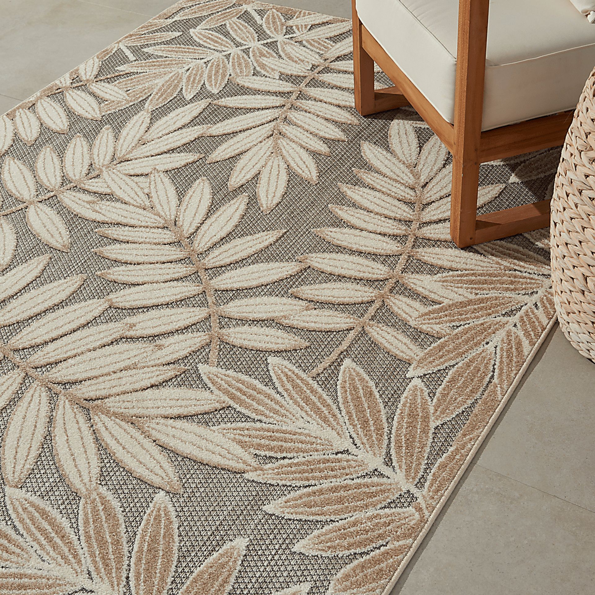 Krisiel Cream 8' x 11' Indoor/Outdoor Rug - Image 6