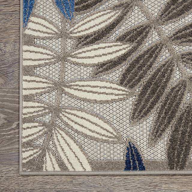 Krisiel Gray/Blue 7'10 x 10'6 Indoor/Outdoor Rug - Thumbnail - Image 6
