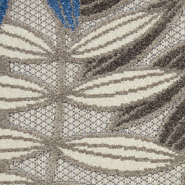 Krisiel Gray/Blue 7'10 x 10'6 Indoor/Outdoor Rug - Thumbnail - Image 8