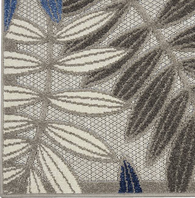 Krisiel Gray/Blue 7'10 x 10'6 Indoor/Outdoor Rug - Thumbnail - Image 10