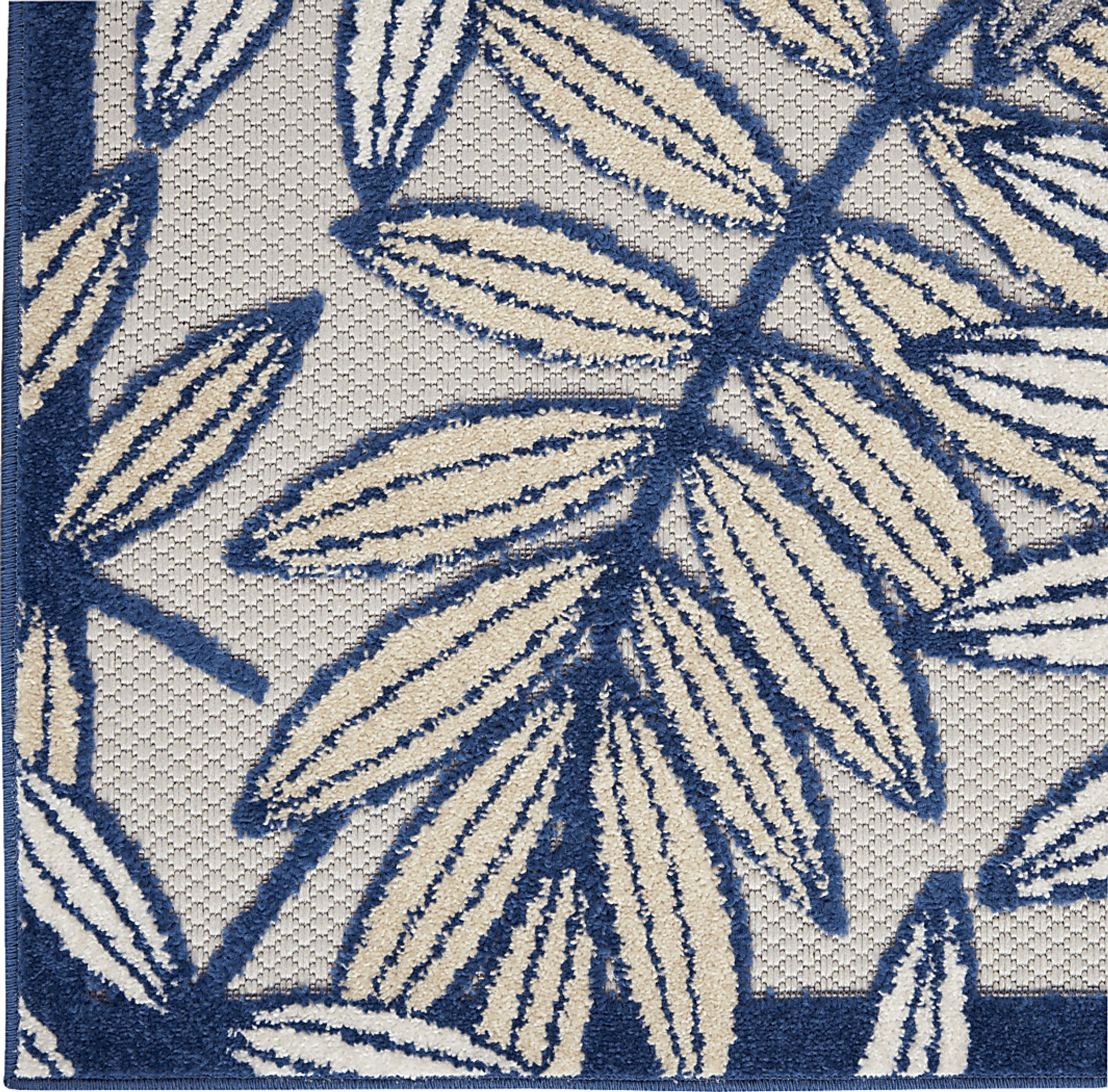 Krisiel Ivory/Navy 7'10 x 10'6 Indoor/Outdoor Rug - Image 10
