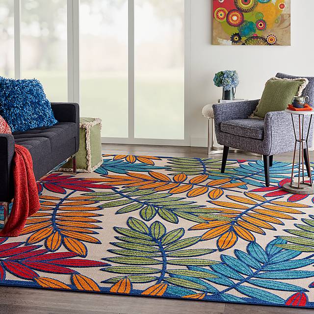 Krisiel Multi 5' x 8' Indoor/Outdoor Rug - Thumbnail - Image 8
