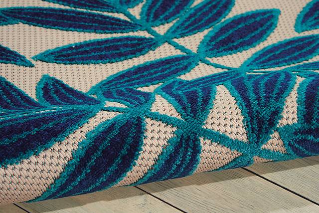 Krisiel Navy 5' x 8' Indoor/Outdoor Rug - Thumbnail - Image 3