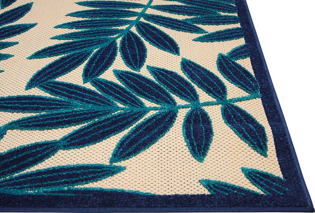 Krisiel Navy 8' x 11' Indoor/Outdoor Rug - Thumbnail - Image 4