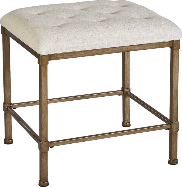 Krissy Cream Vanity Stool - Thumbnail - Image 1