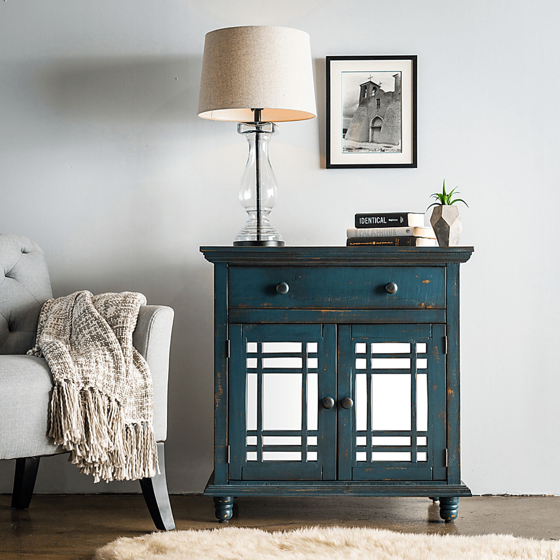Kristansand Blue Accent Cabinet - Image 7
