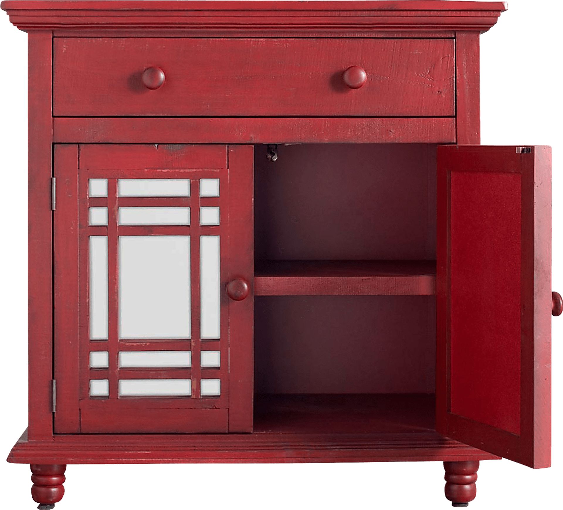 Kristansand Red Accent Cabinet - Image 2