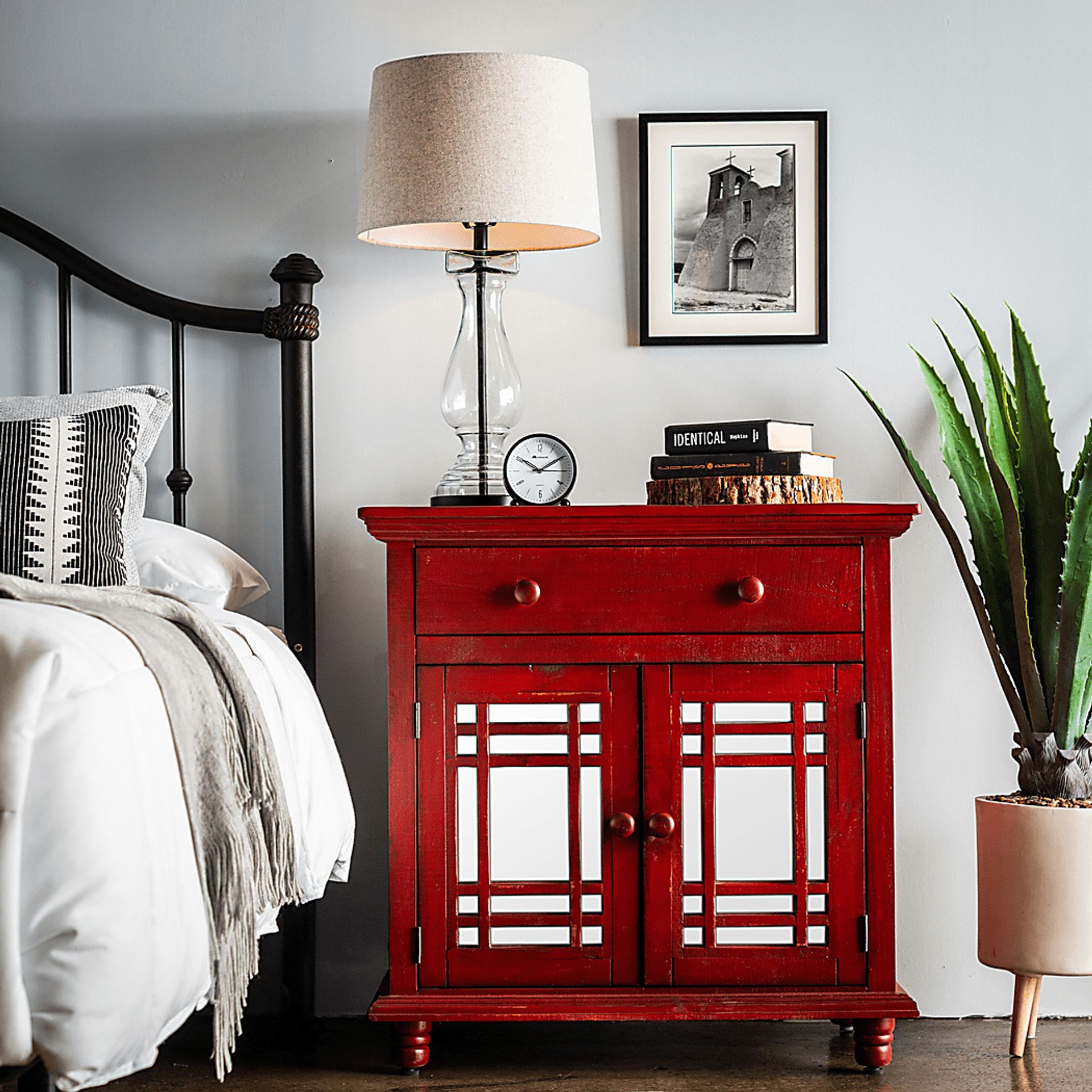 Kristansand Red Accent Cabinet - Image 7