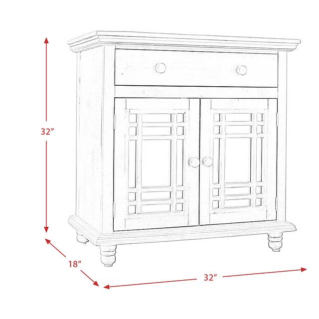 Kristansand White Accent Cabinet - Thumbnail - Image 8