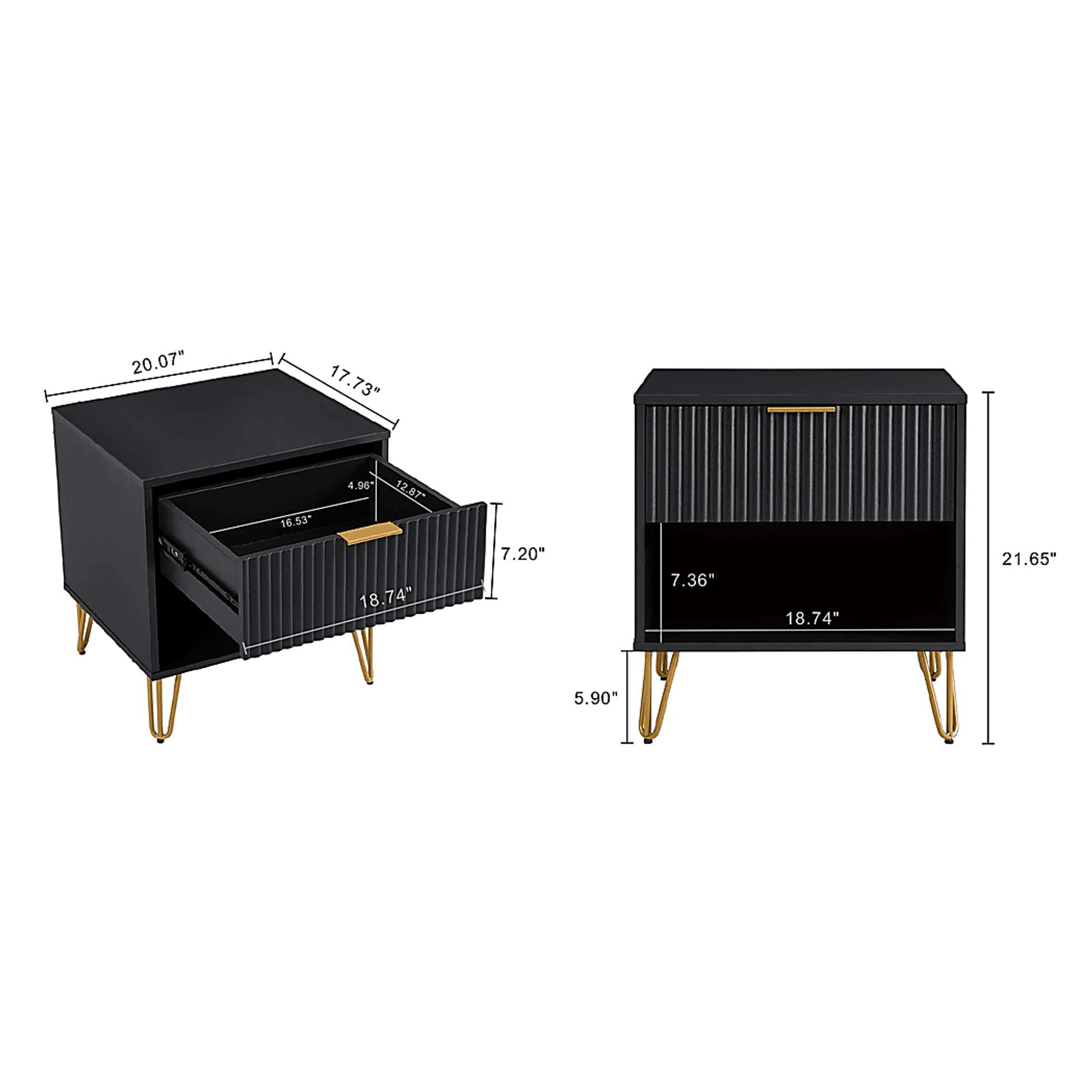 Kroc I Black Nightstand - Image 10