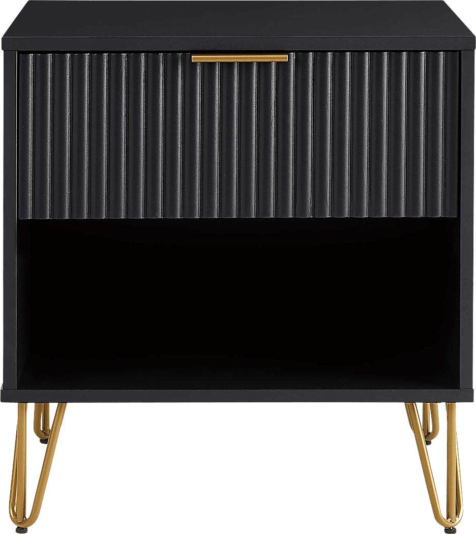 Kroc I Black Nightstand