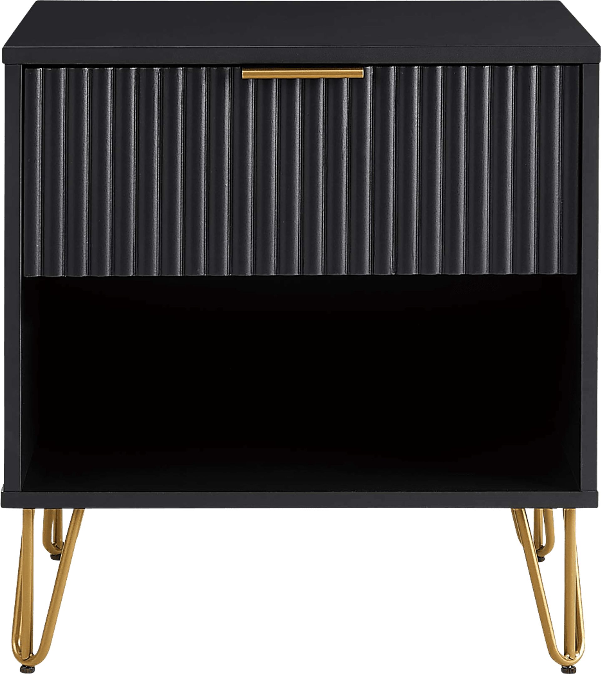 Kroc I Black Nightstand - Image 1