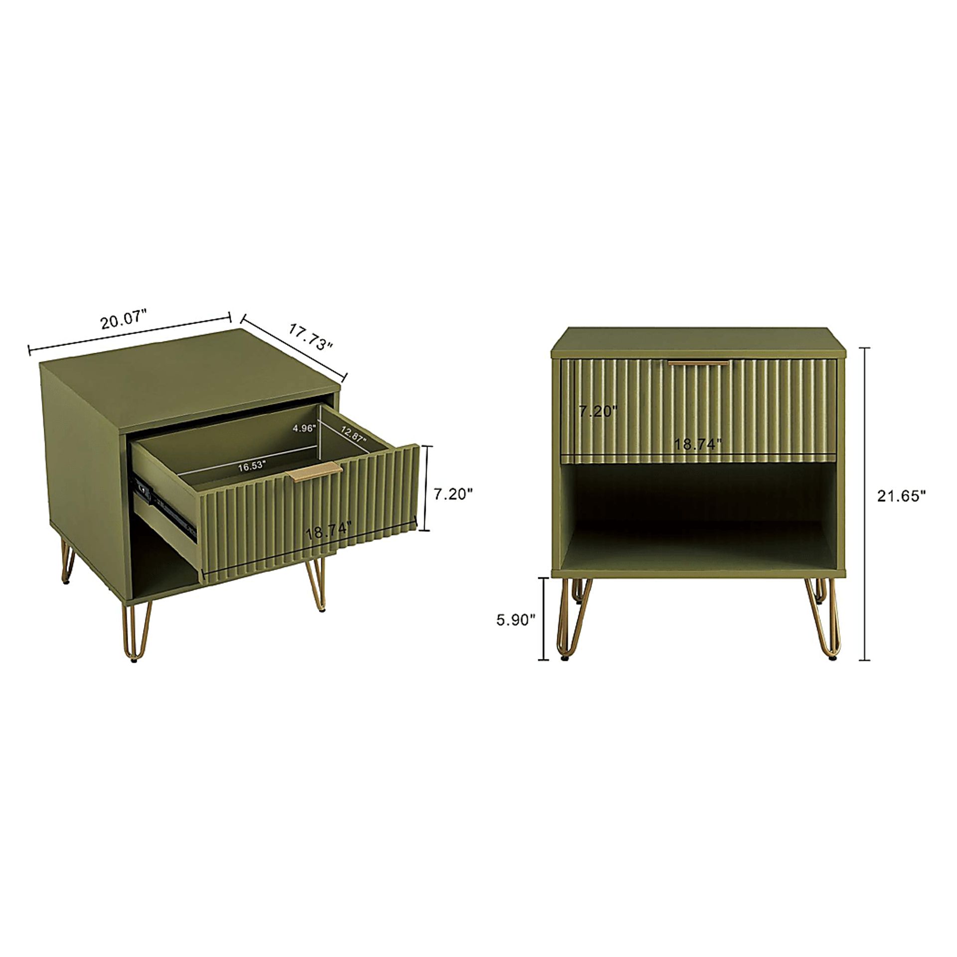 Kroc I Green Nightstand - Image 8