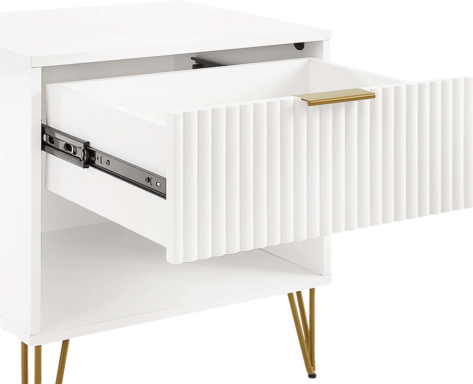 Kroc I White Nightstand - Image 3