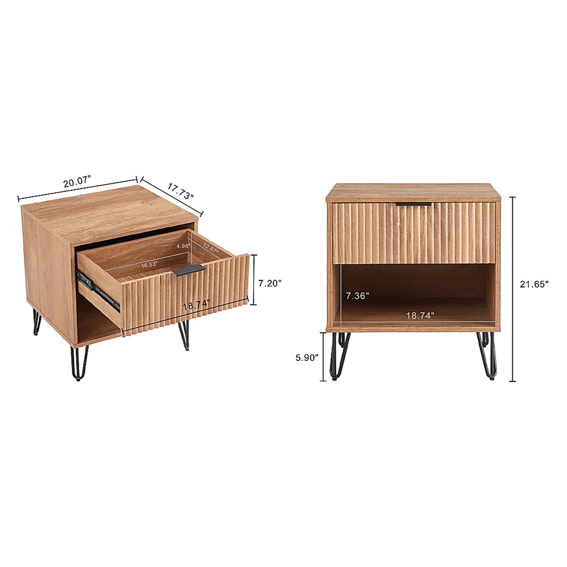 Kroc II Brown Nightstand - Image 10