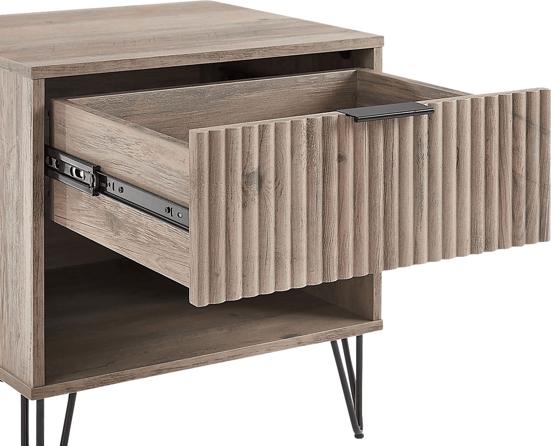 Kroc II Gray Nightstand - Image 3