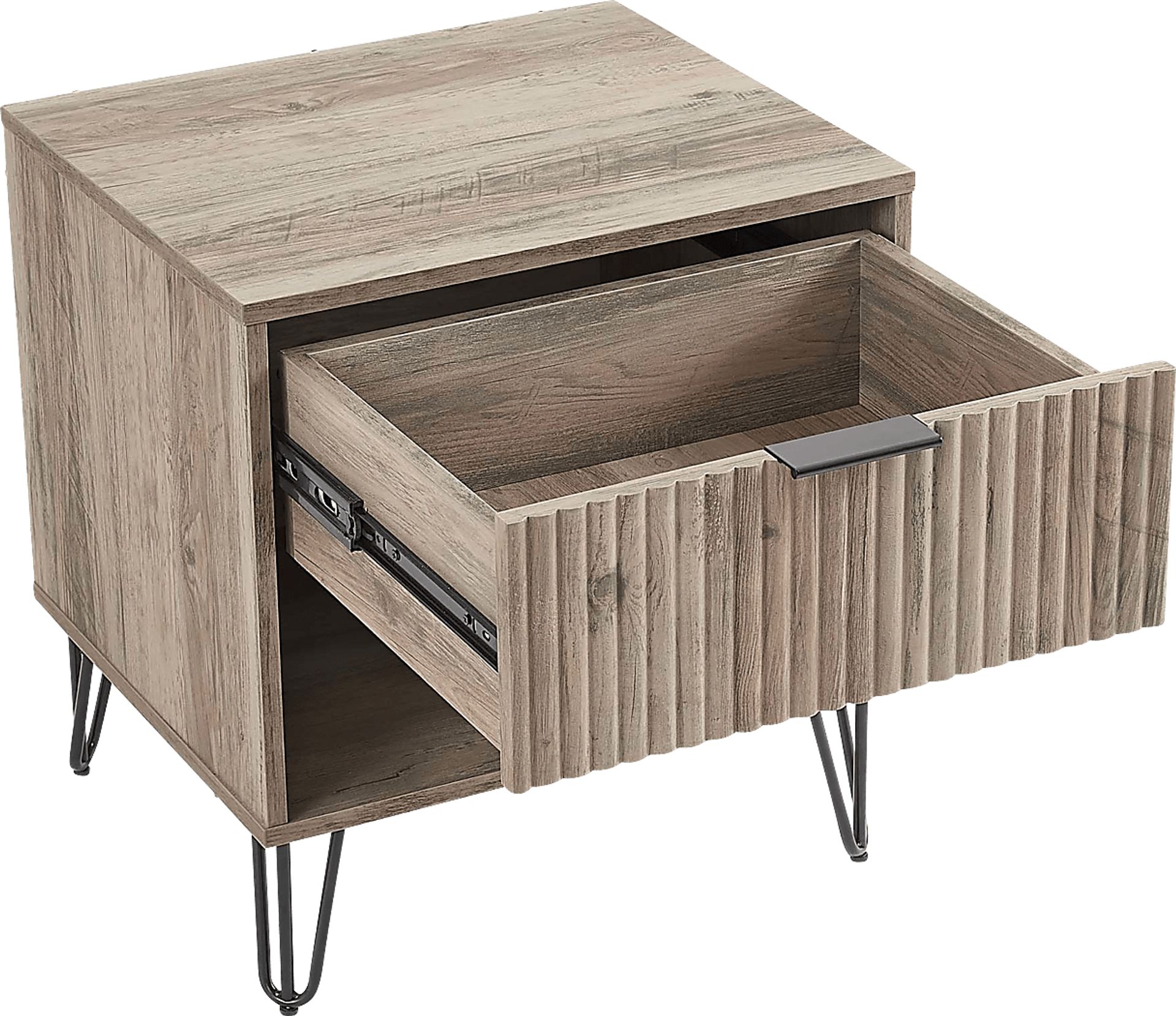 Kroc II Gray Nightstand - Image 5