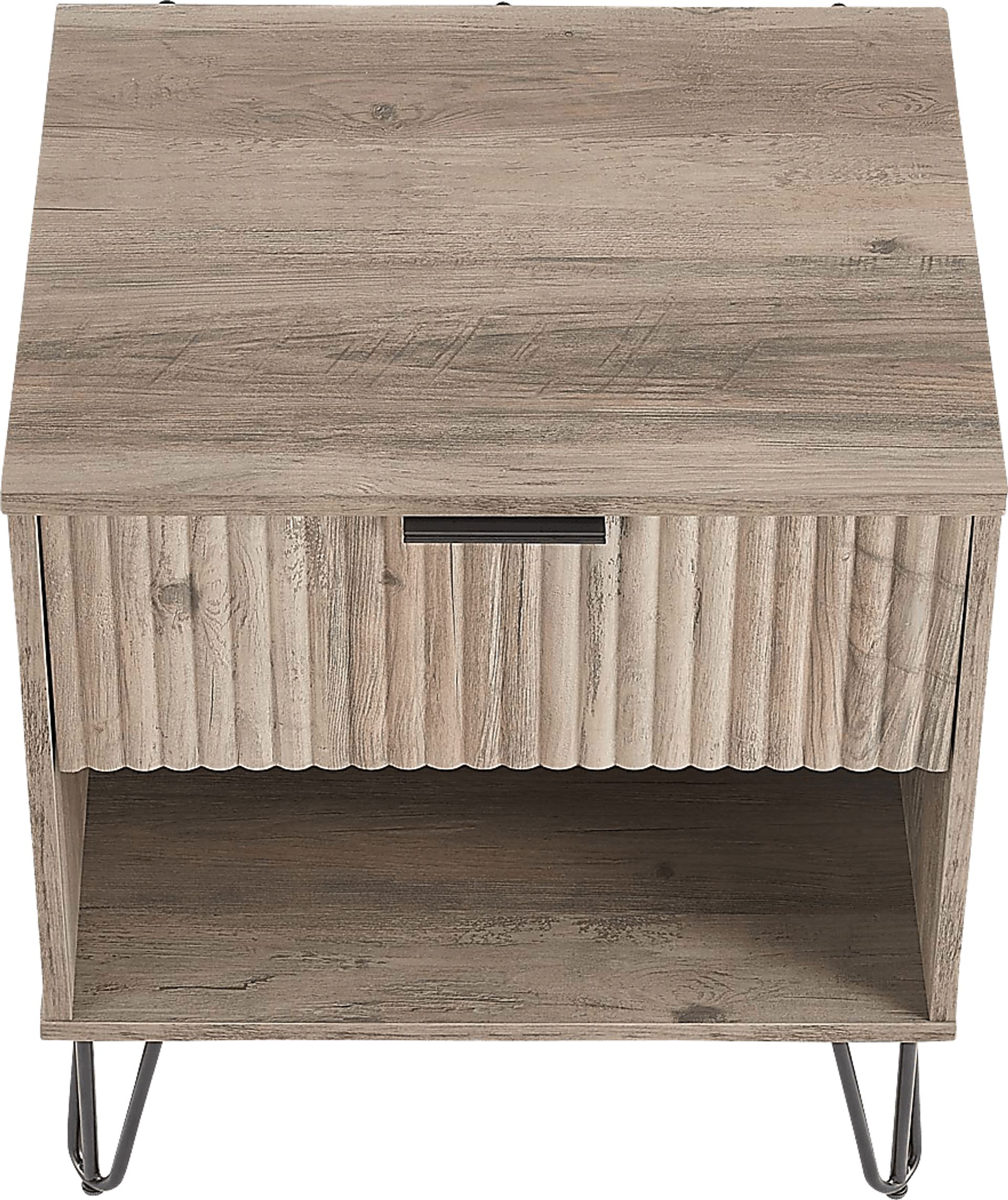 Kroc II Gray Nightstand - Image 8