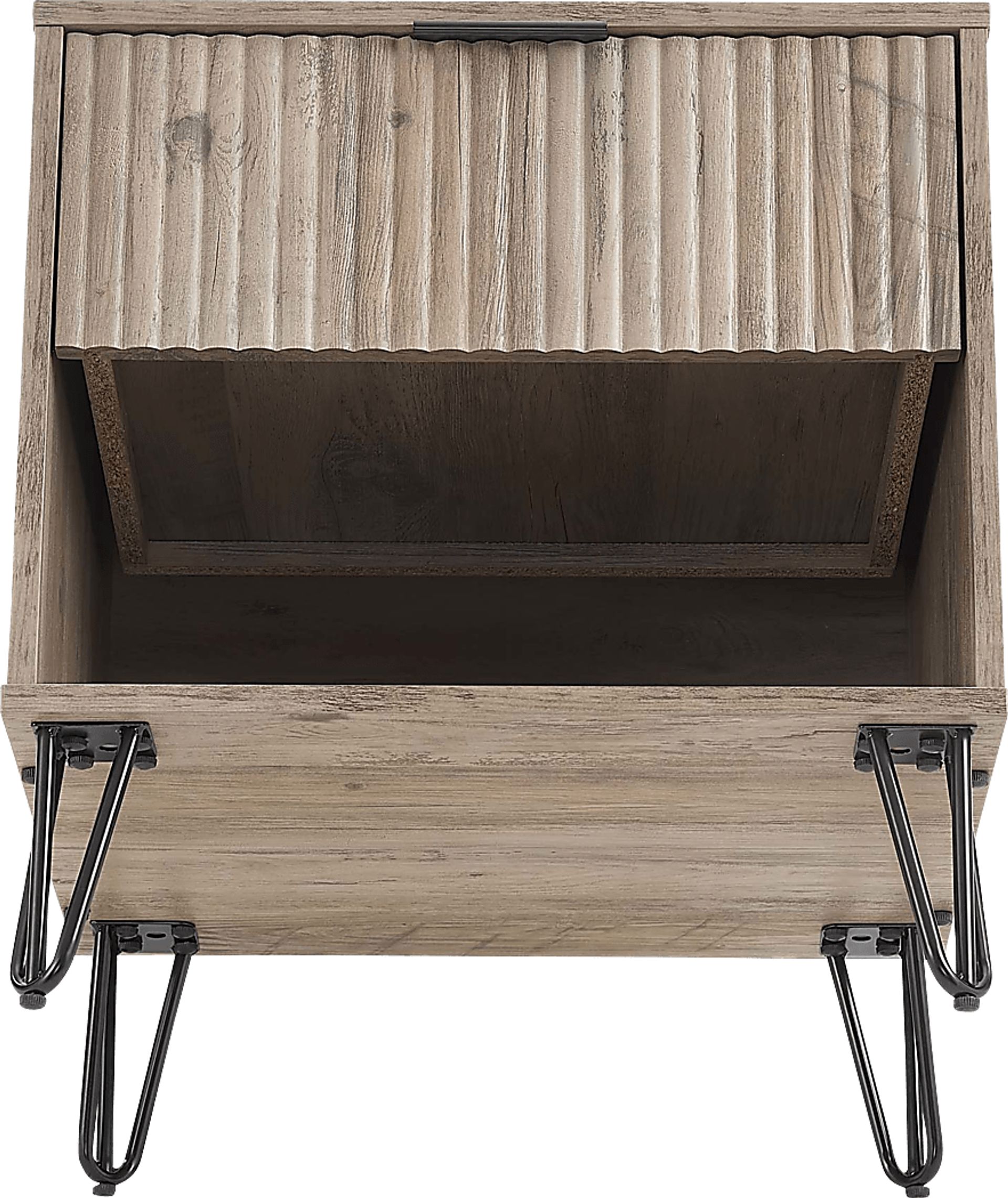 Kroc II Gray Nightstand - Image 9