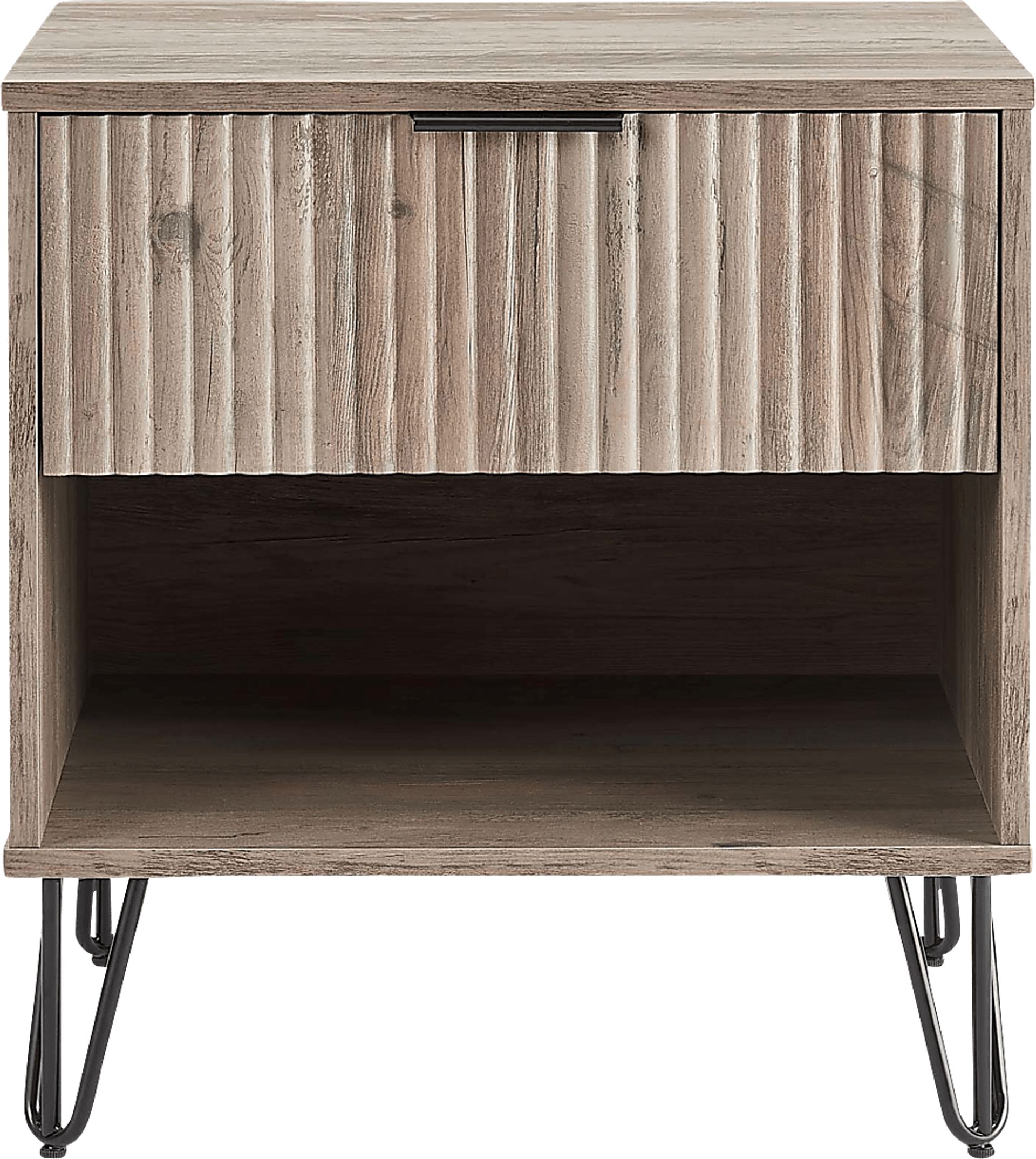Kroc II Gray Nightstand - Image 1