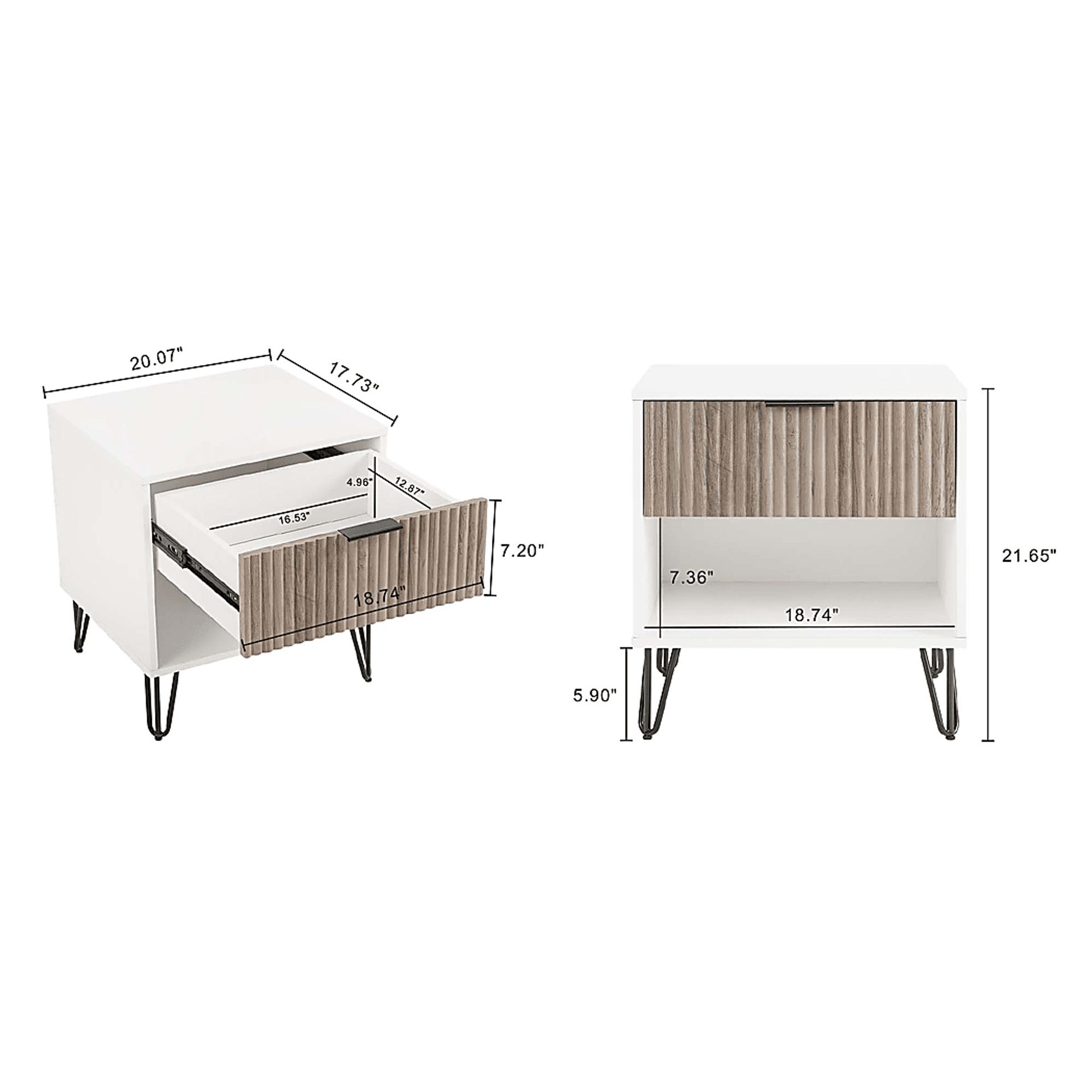 Kroc II White Nightstand - Image 11