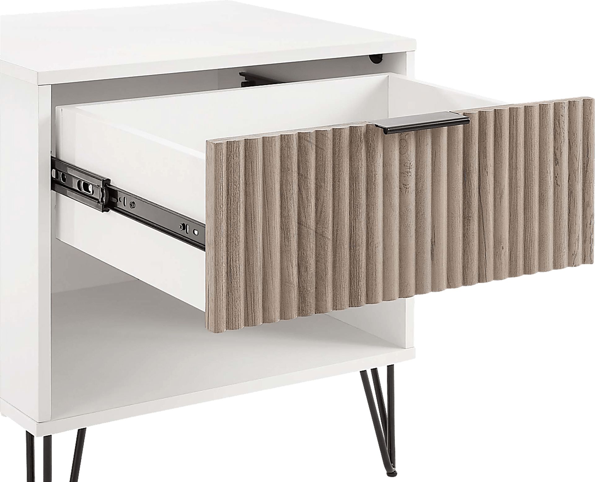 Kroc II White Nightstand - Image 3