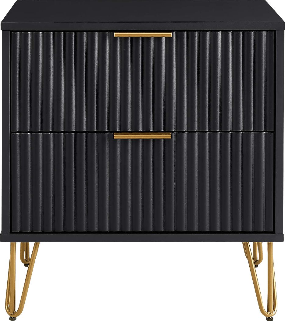 Kroc III Black Nightstand