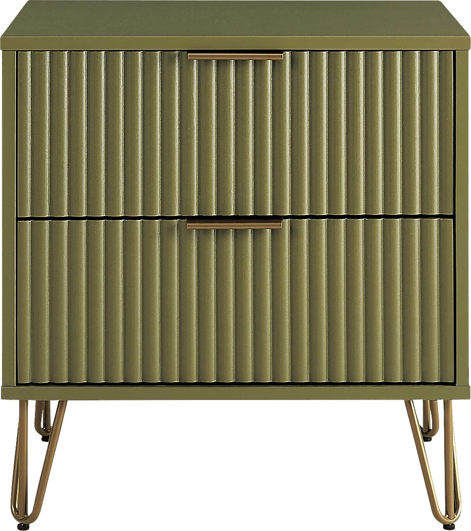 Kroc III Green Nightstand