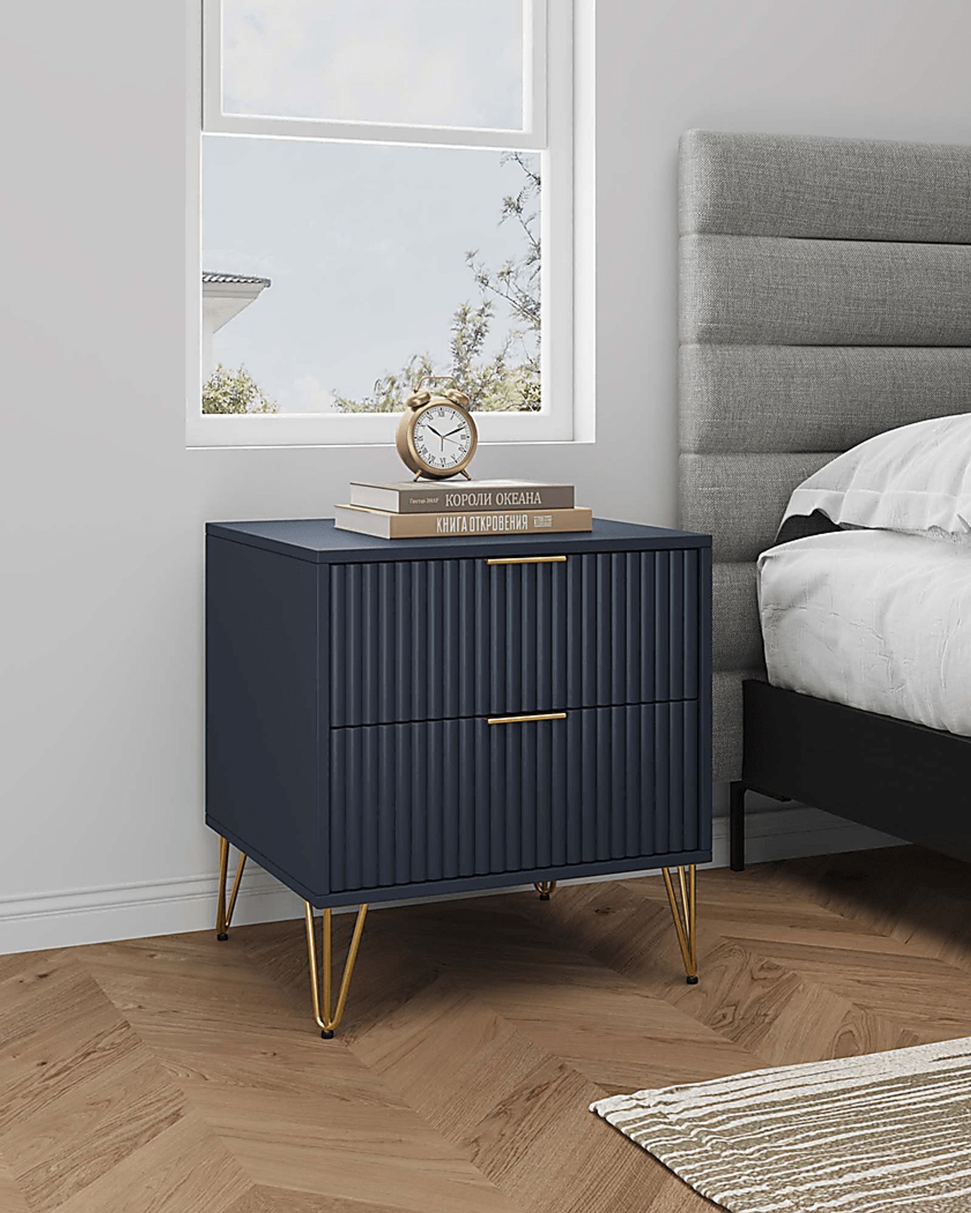 Kroc III Midnight Blue Nightstand - Image 2