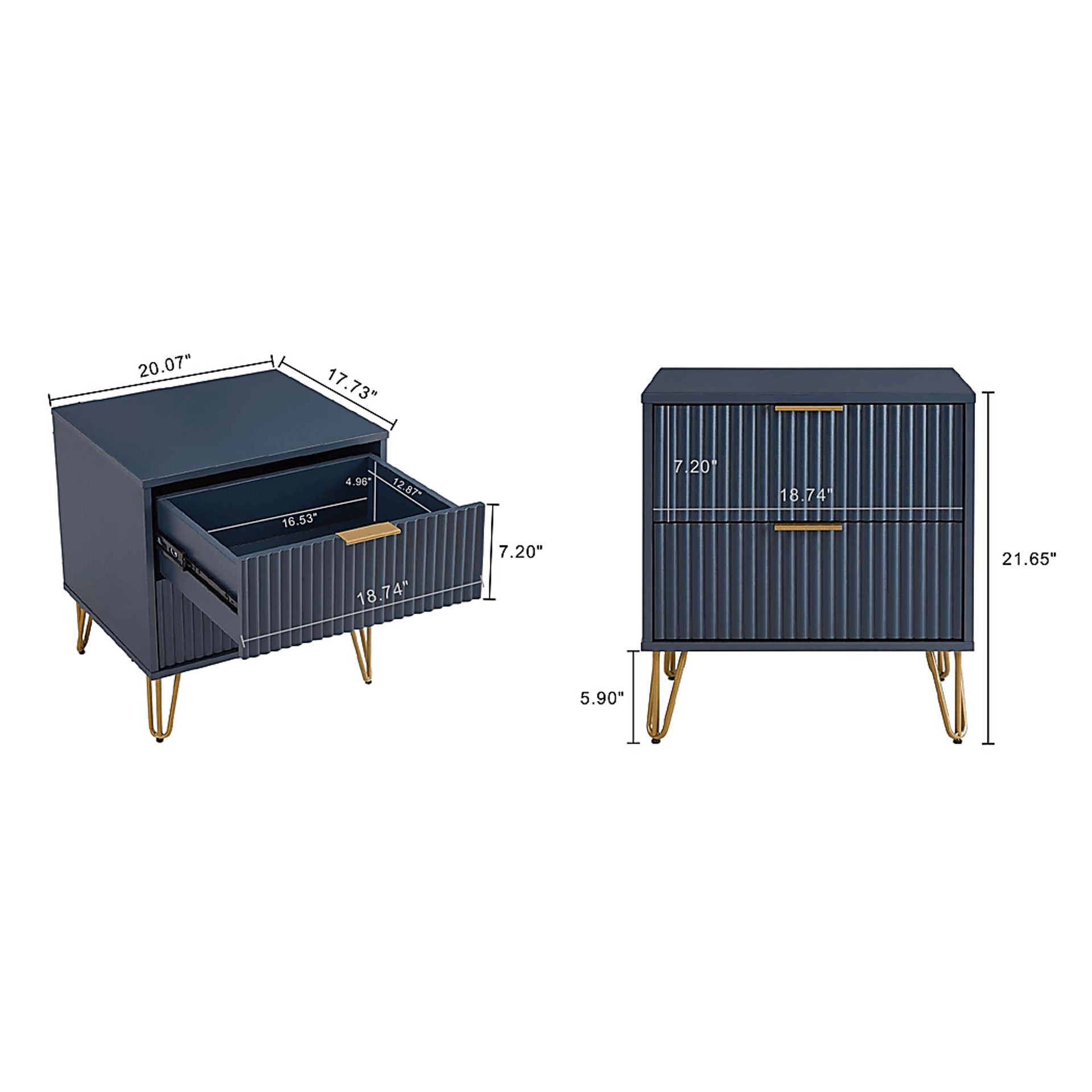 Kroc III Midnight Blue Nightstand - Image 10