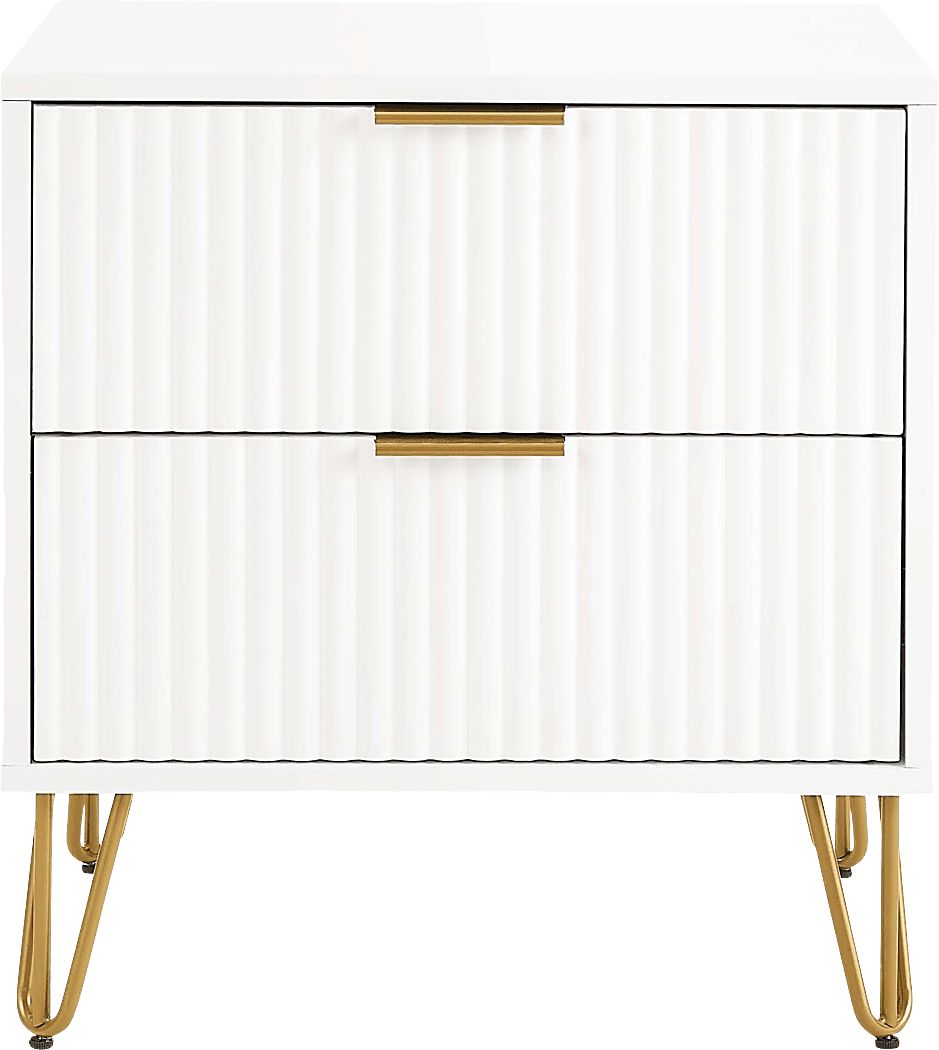 Kroc III White Nightstand