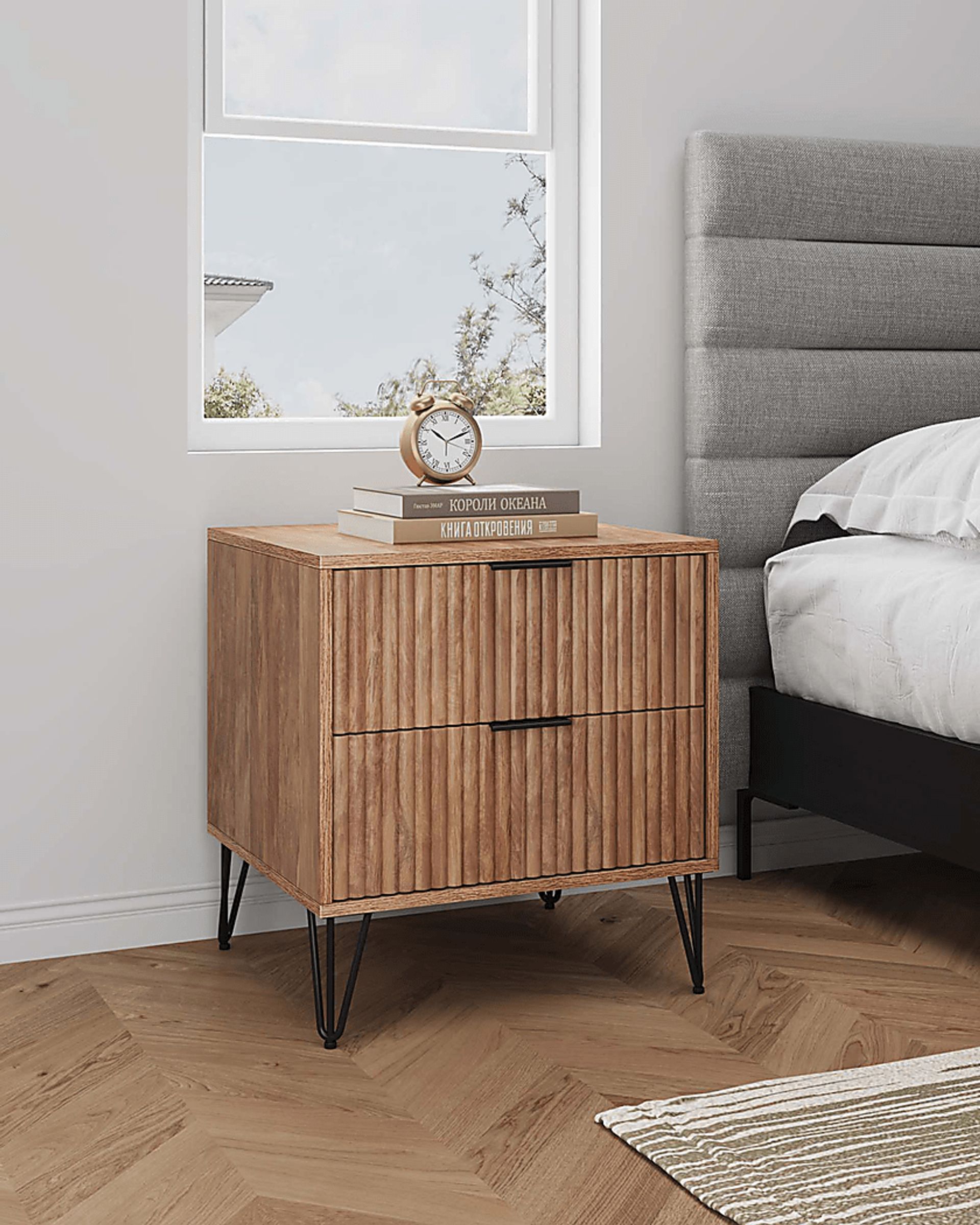 Kroc IV Brown Nightstand - Image 2