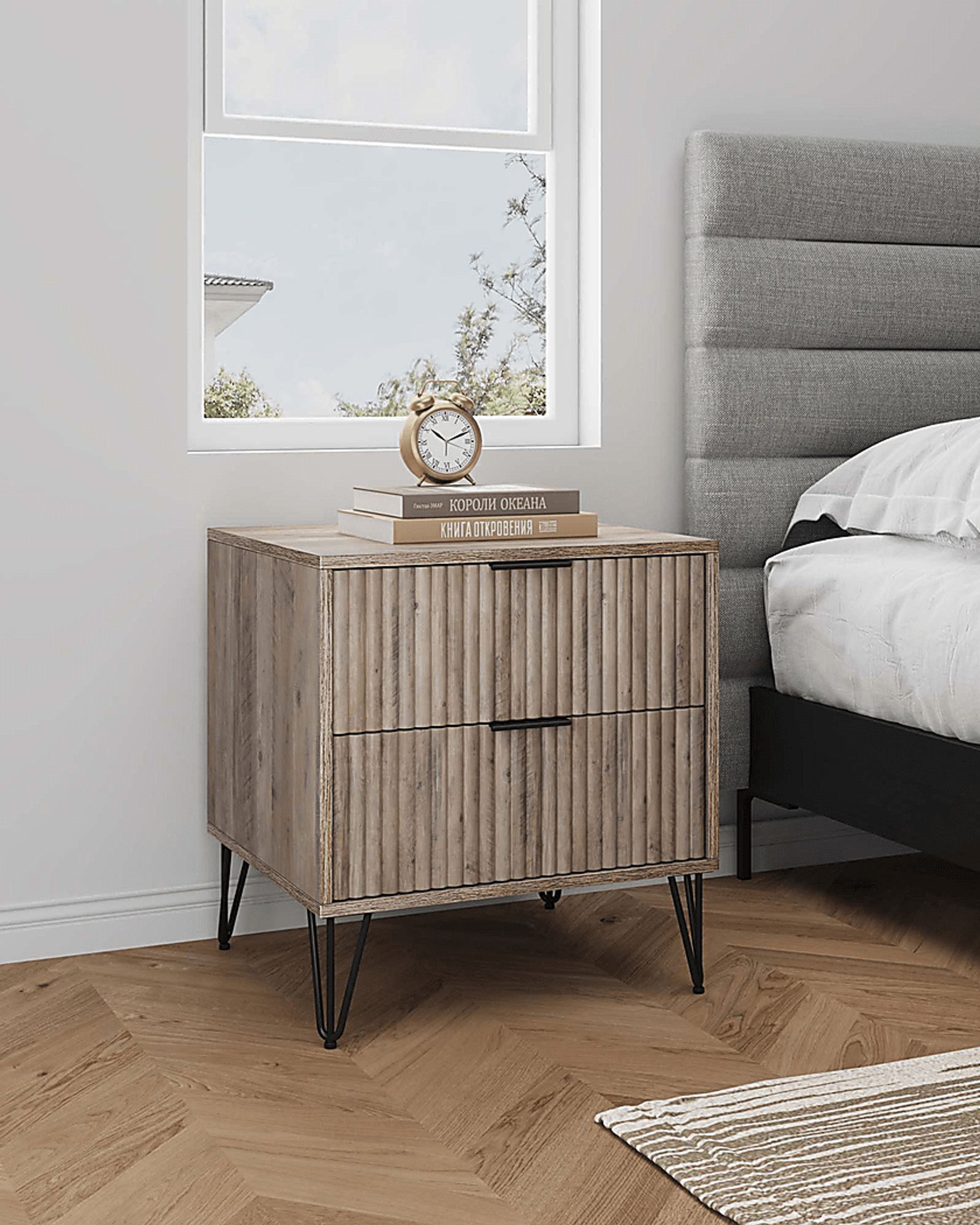 Kroc IV Gray Nightstand - Image 2