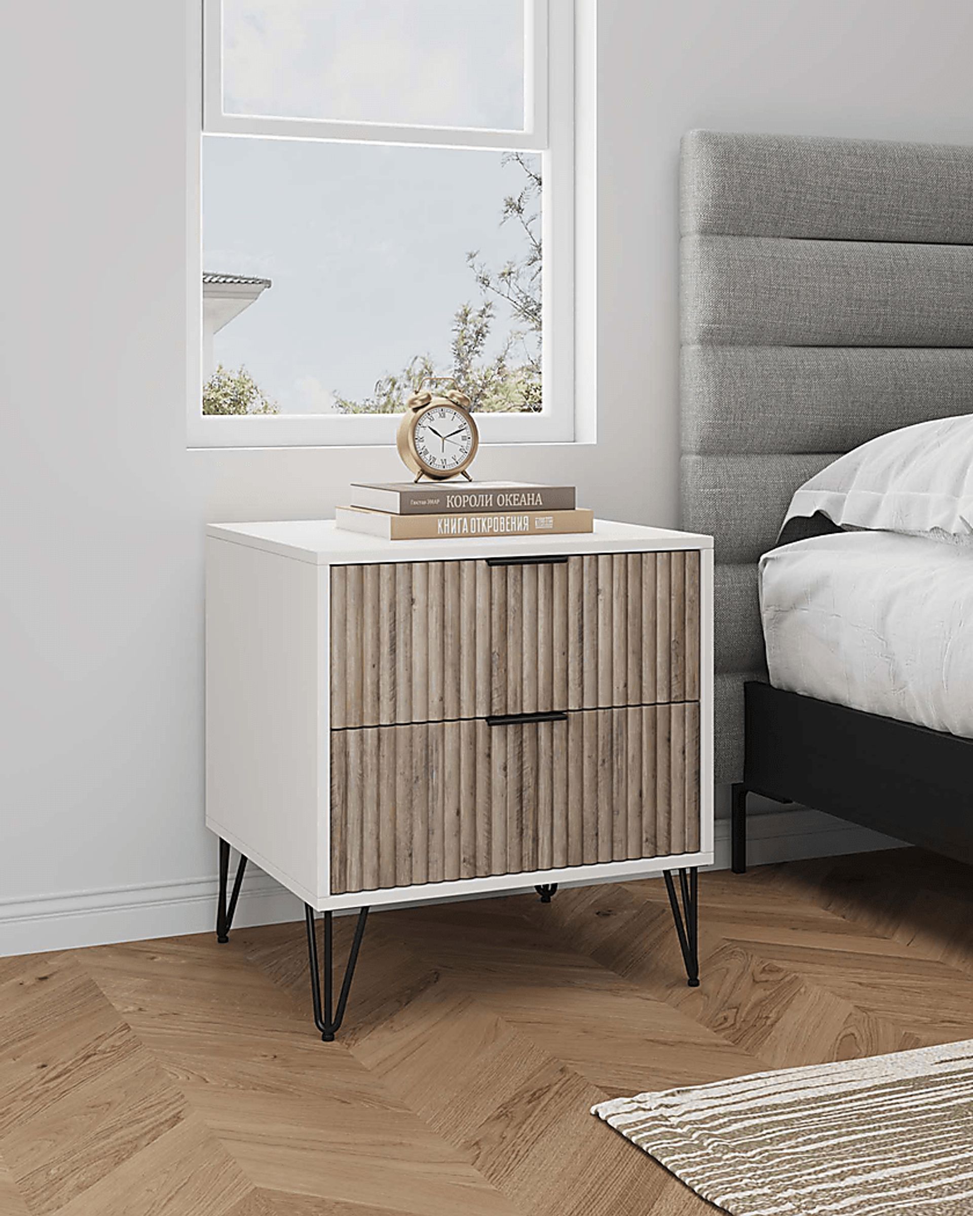 Kroc IV White Nightstand - Image 2