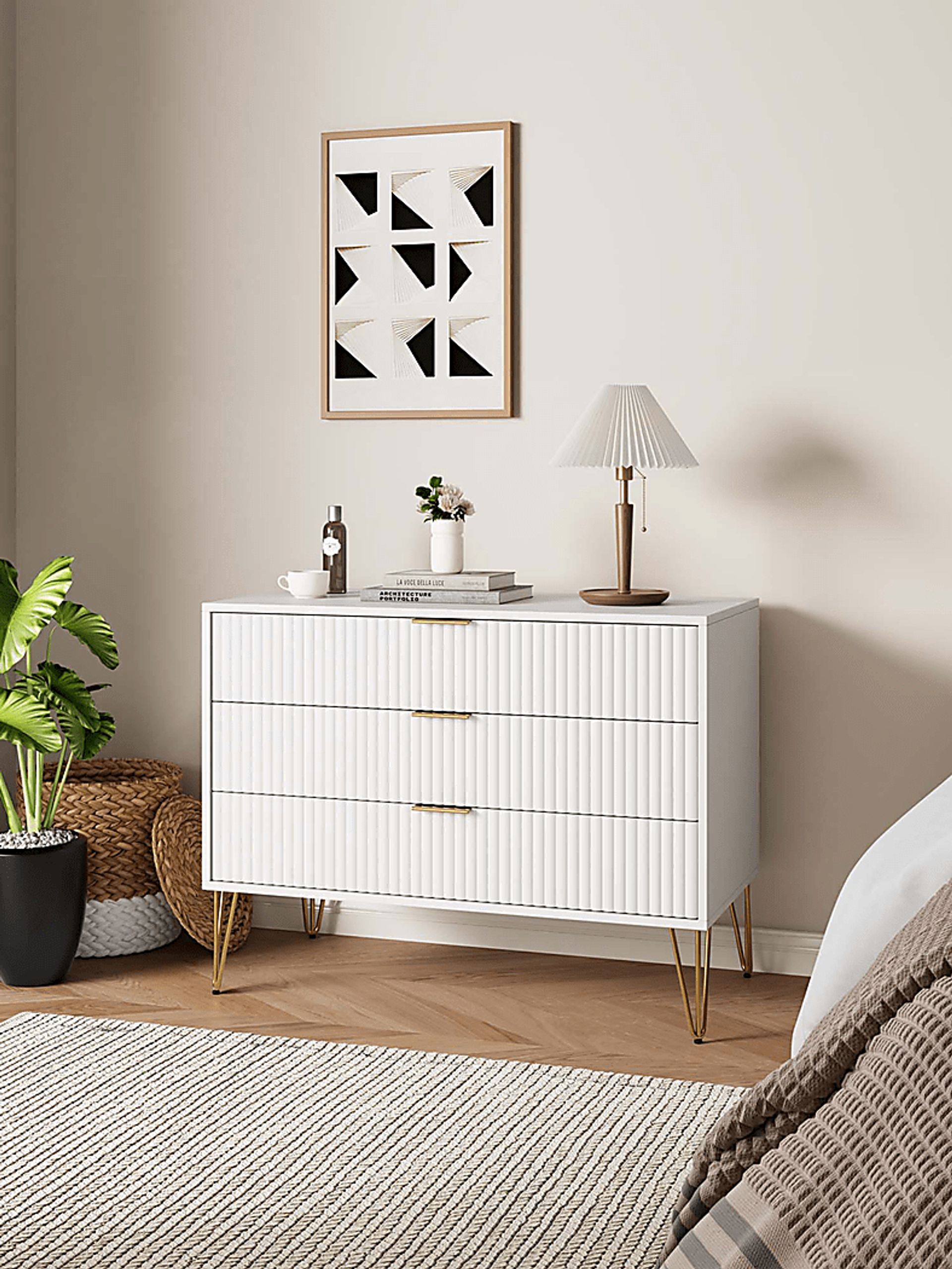 Kroc V White Dresser - Image 2