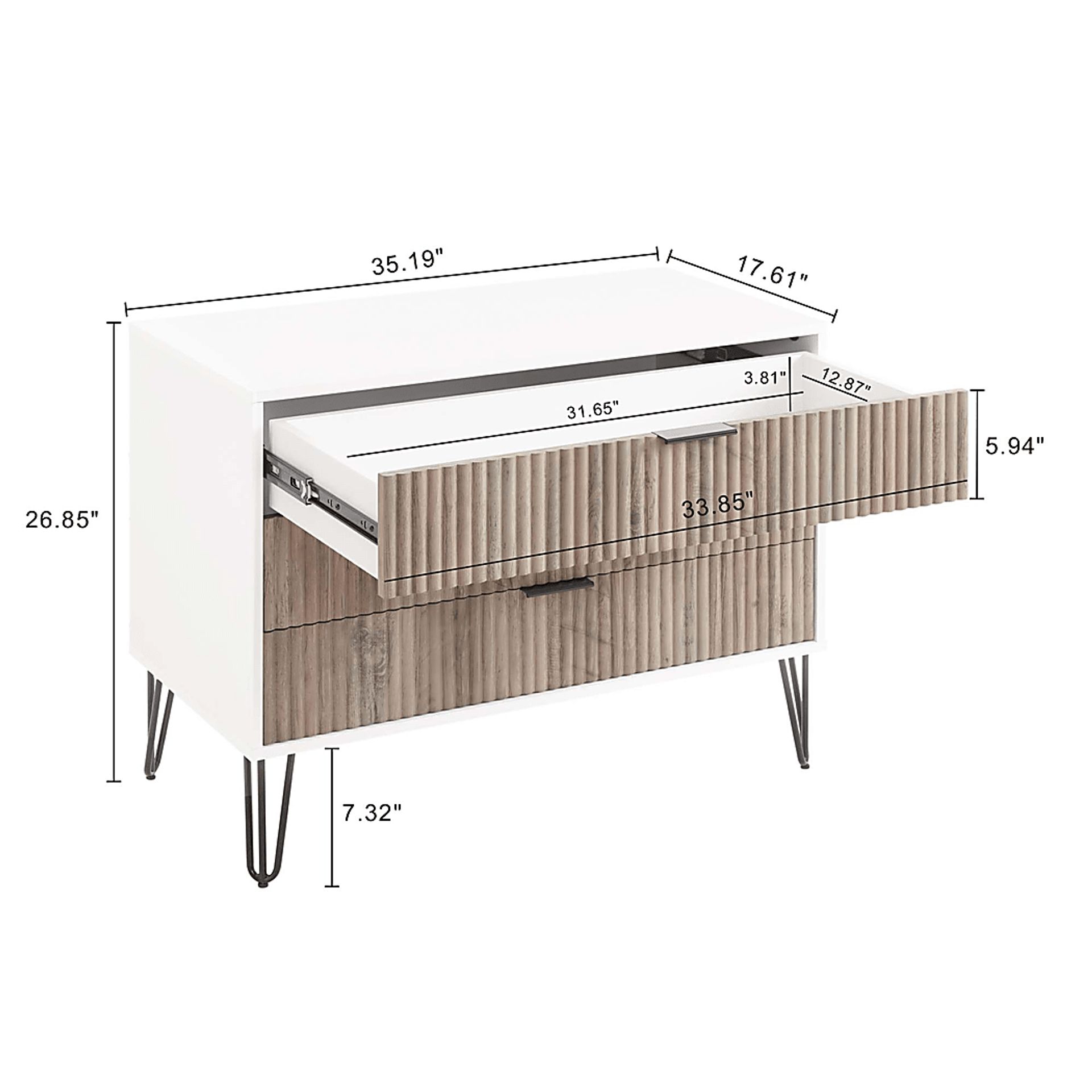 Kroc VI White Dresser - Image 10