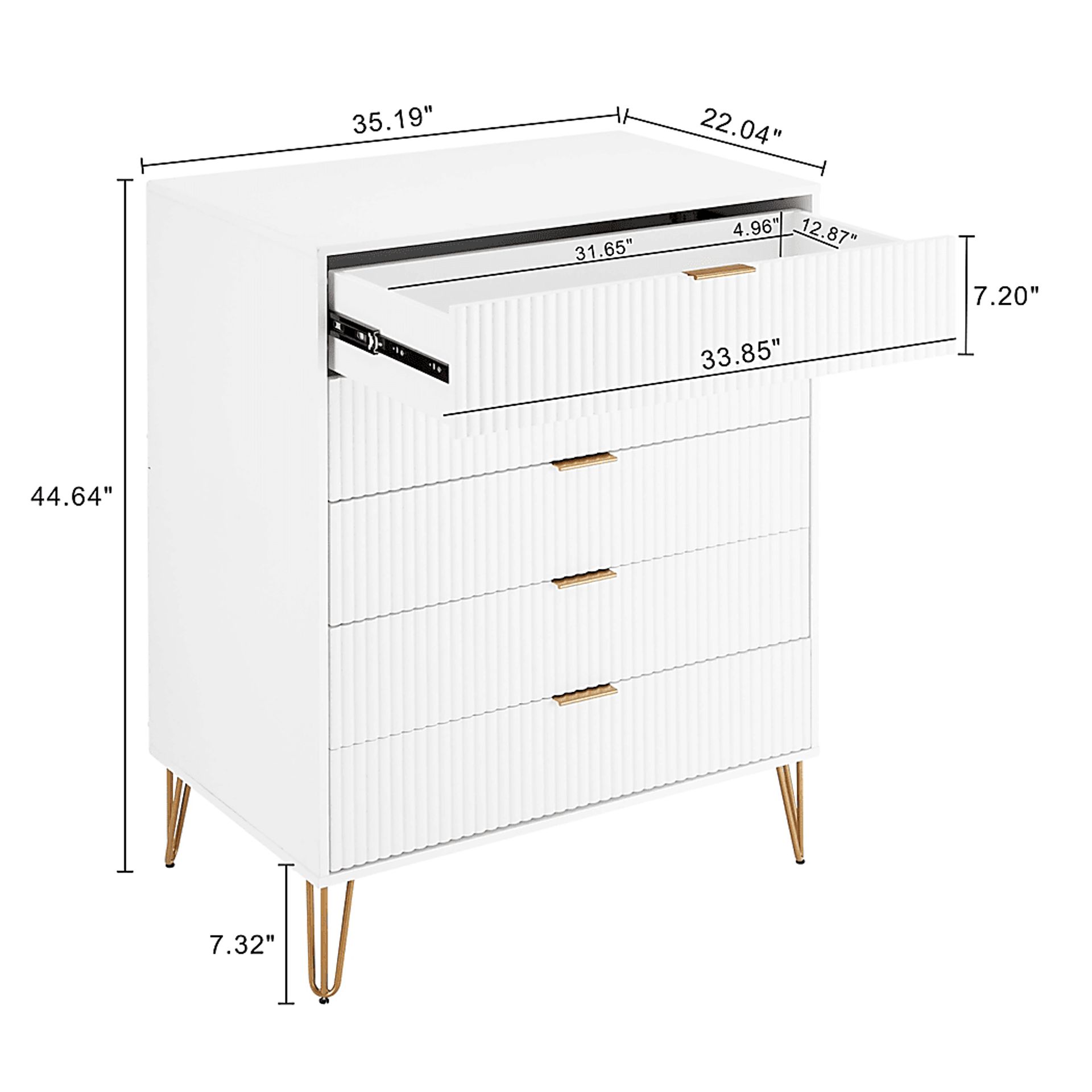 Kroc VII White Dresser - Image 10