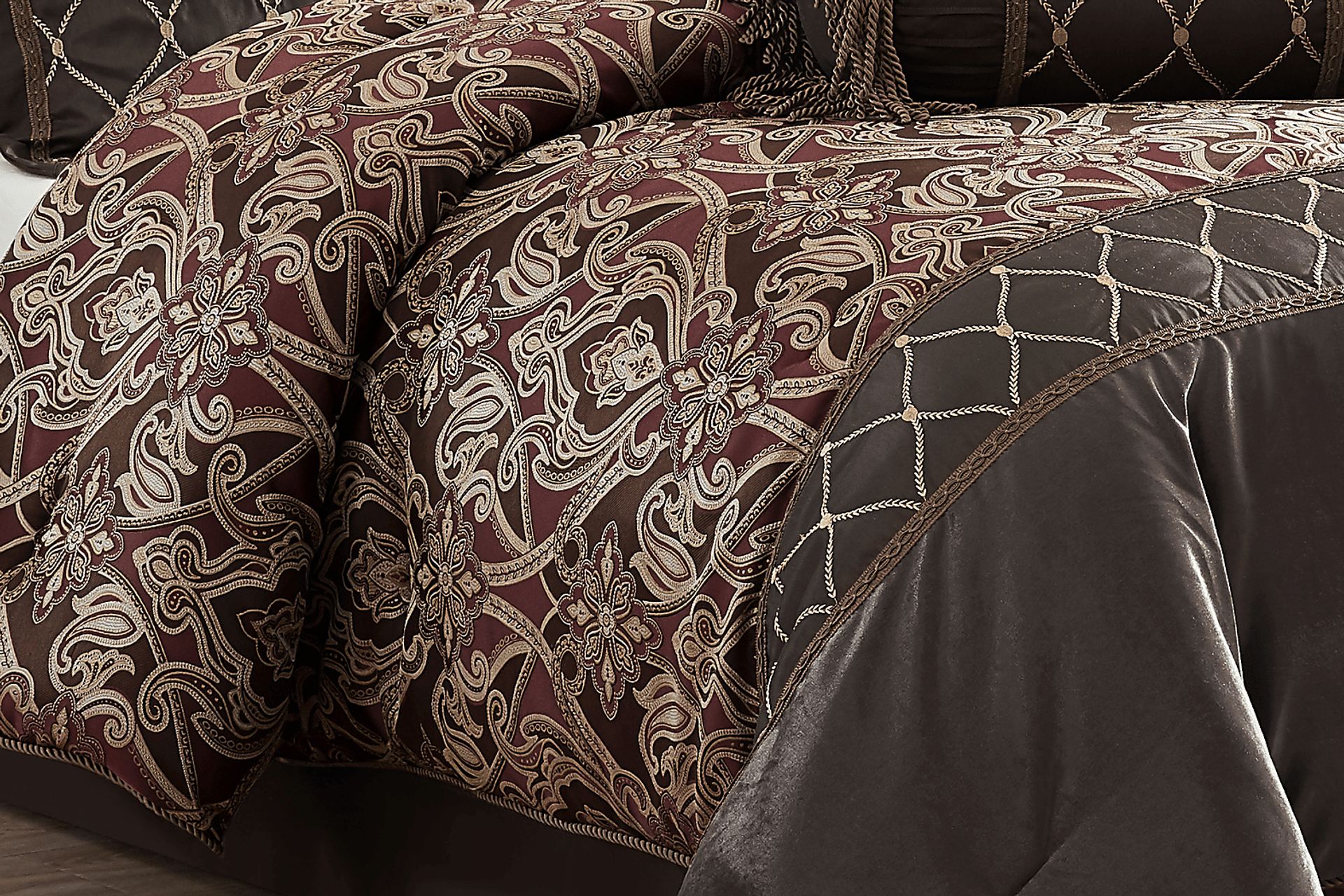 Krohn Espresso 9 Pc Queen Comforter Set - Image 3
