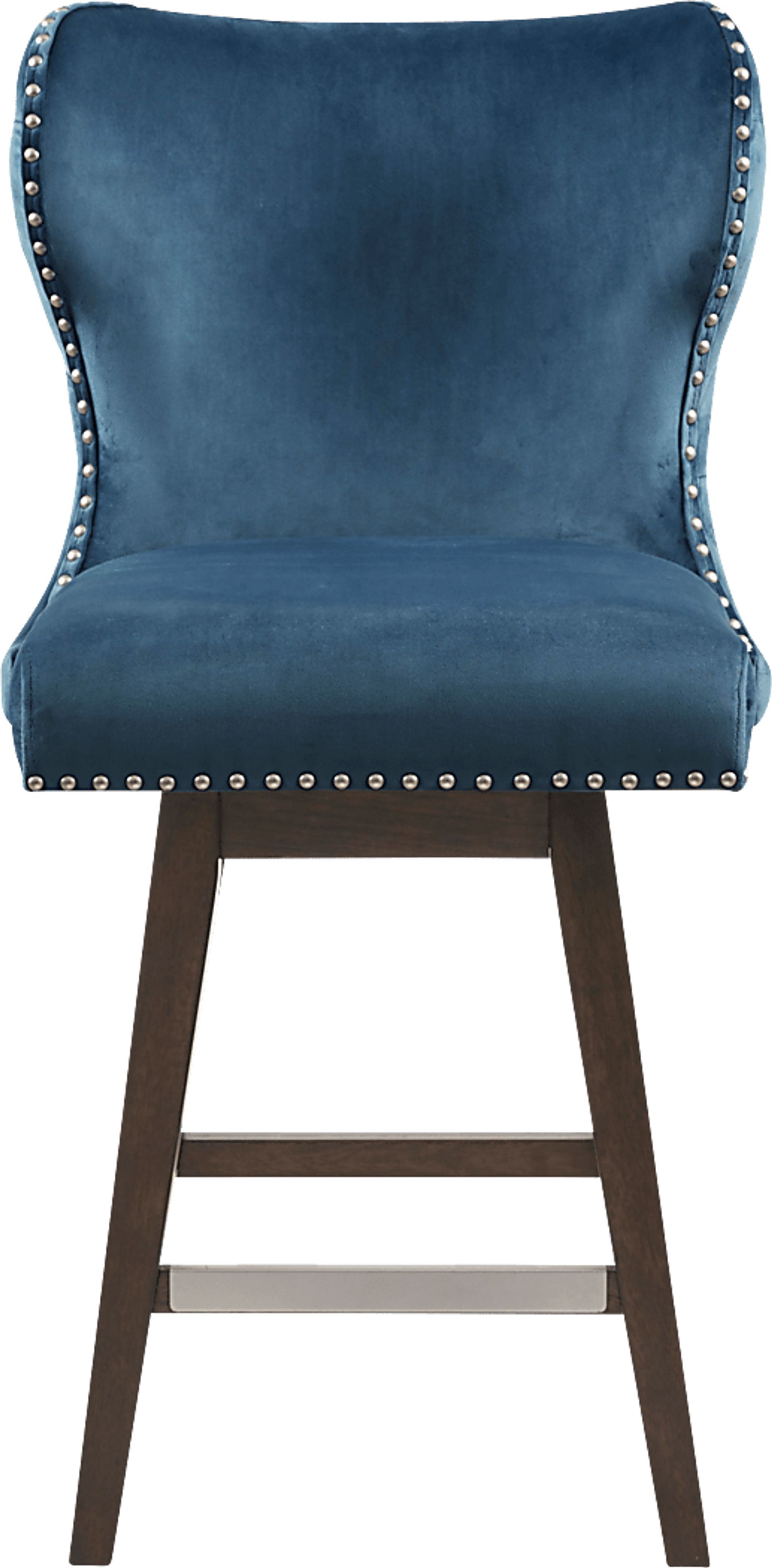 Krollton Blue Swivel Counter Height Stool - Image 2