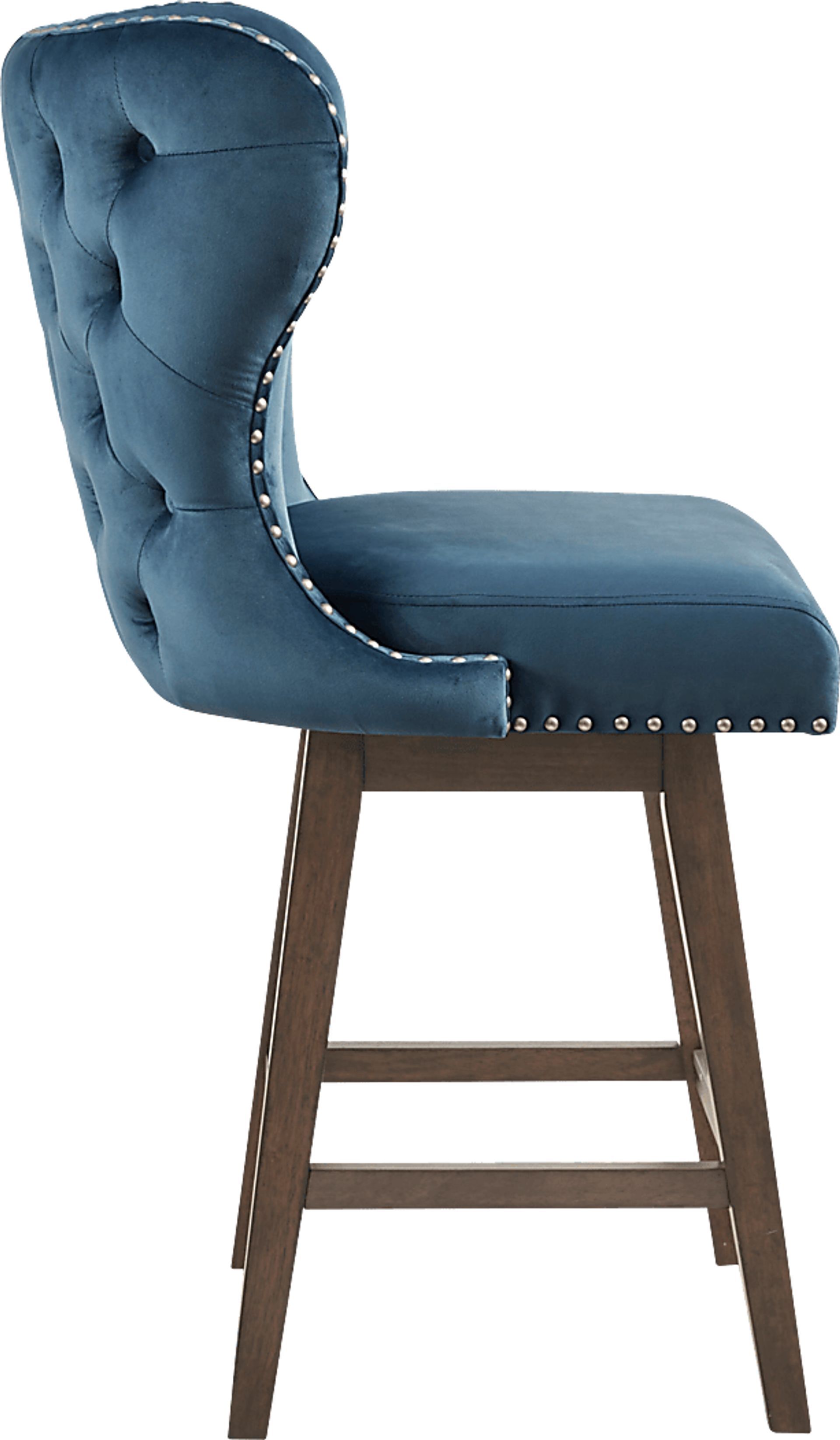 Krollton Blue Swivel Counter Height Stool - Image 3