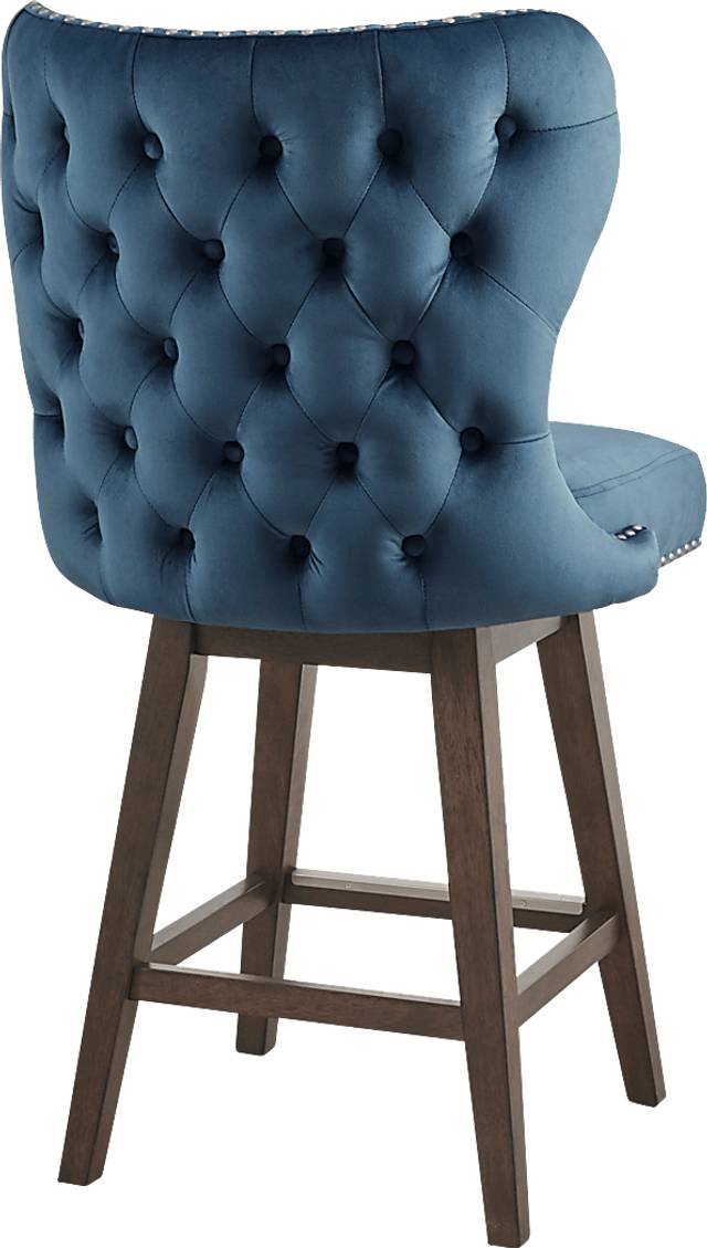 Krollton Blue Swivel Counter Height Stool - Thumbnail - Image 4